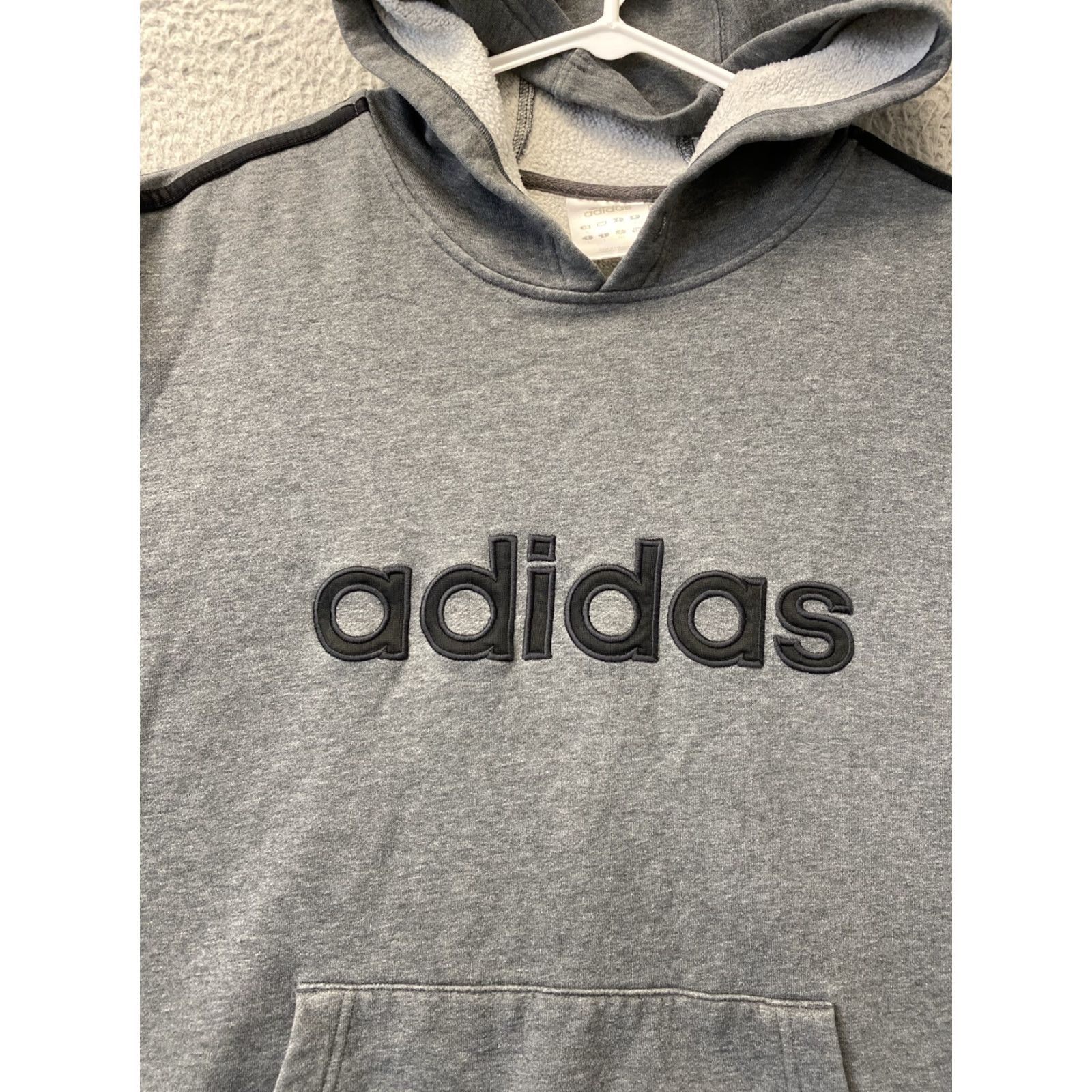 Adidas ADIDAS Men's Athletic Hoodie Jacket Pullover Gray Black Size L - Colorful Casual Activewear Size US L / EU 52-54 / 3 - 2 Thumbnail