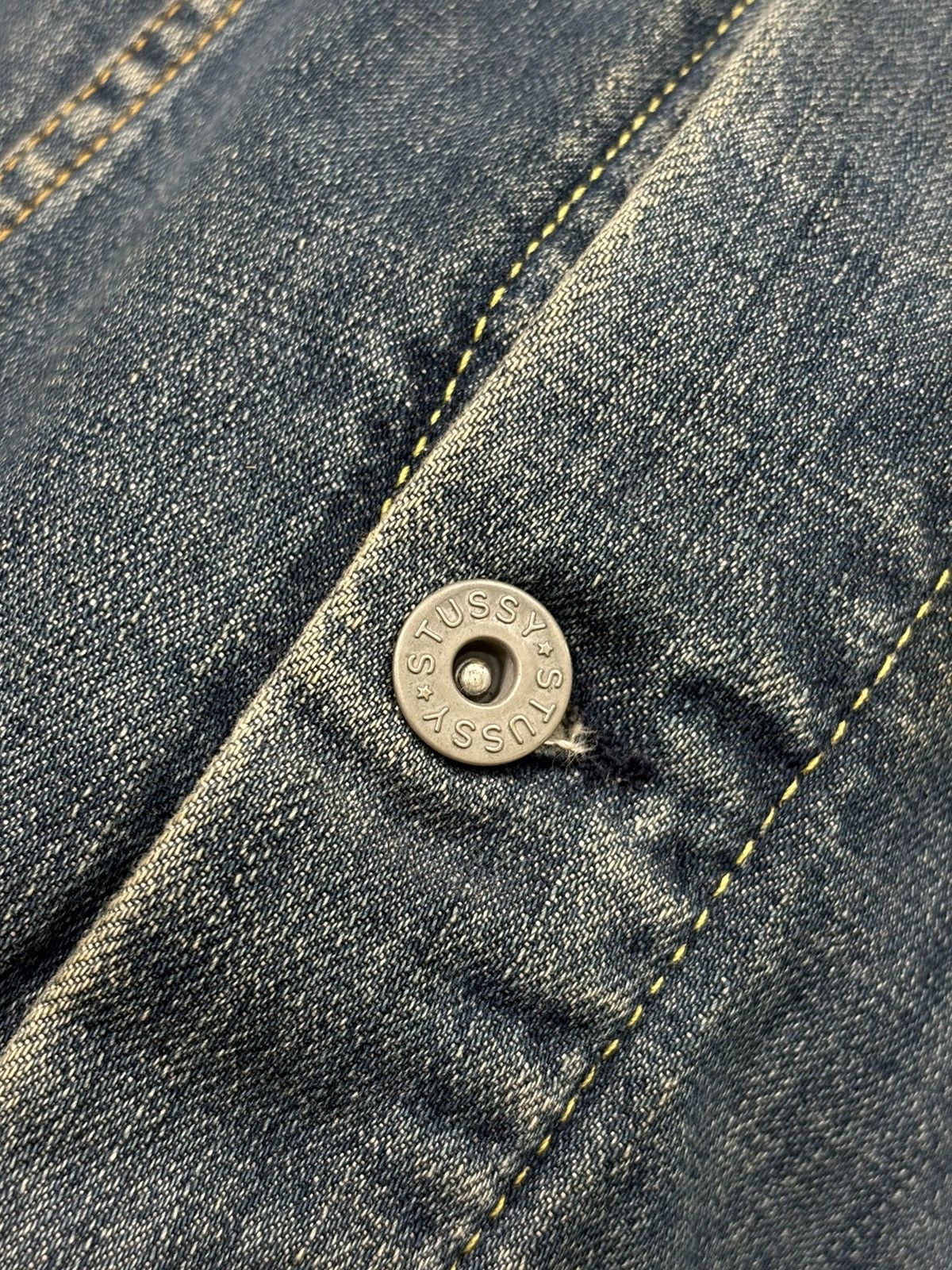 Stussy 2000’s Vintage Stussy Work Gear Blanket Trucker Denim Jacket Size US M / EU 48-50 / 2 - 4 Thumbnail