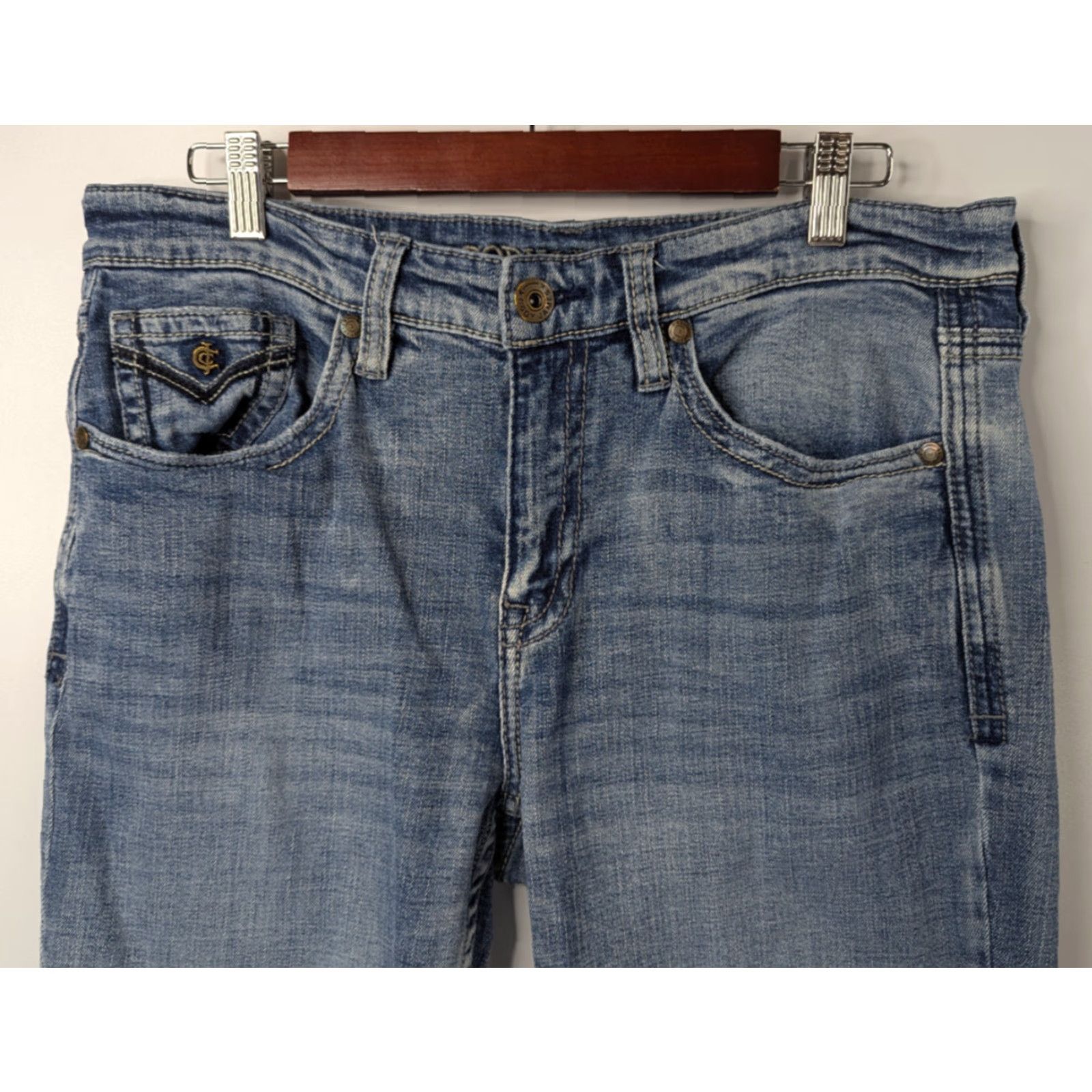 Cody James Cody James Jeans Mens 34x32 Cowboy Rodeo Western Workwear Bootcut 5-Pocket Denim Blue Cotton Regular Zip Size US 34 / EU 50 - 5 Thumbnail