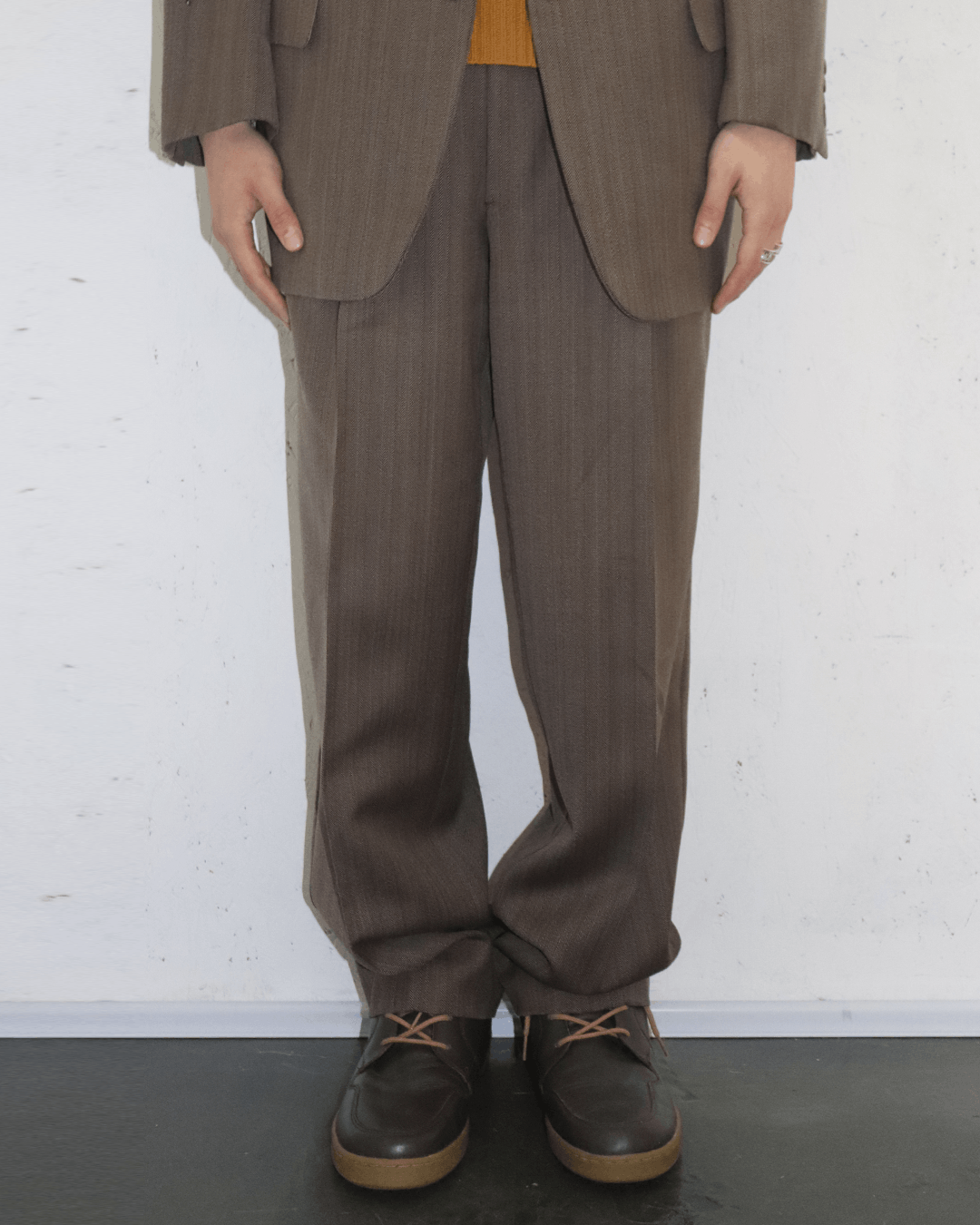 Valentino Valentino Uomo Early 90s Herringbone Suit Set Up Size 40R - 4 Thumbnail