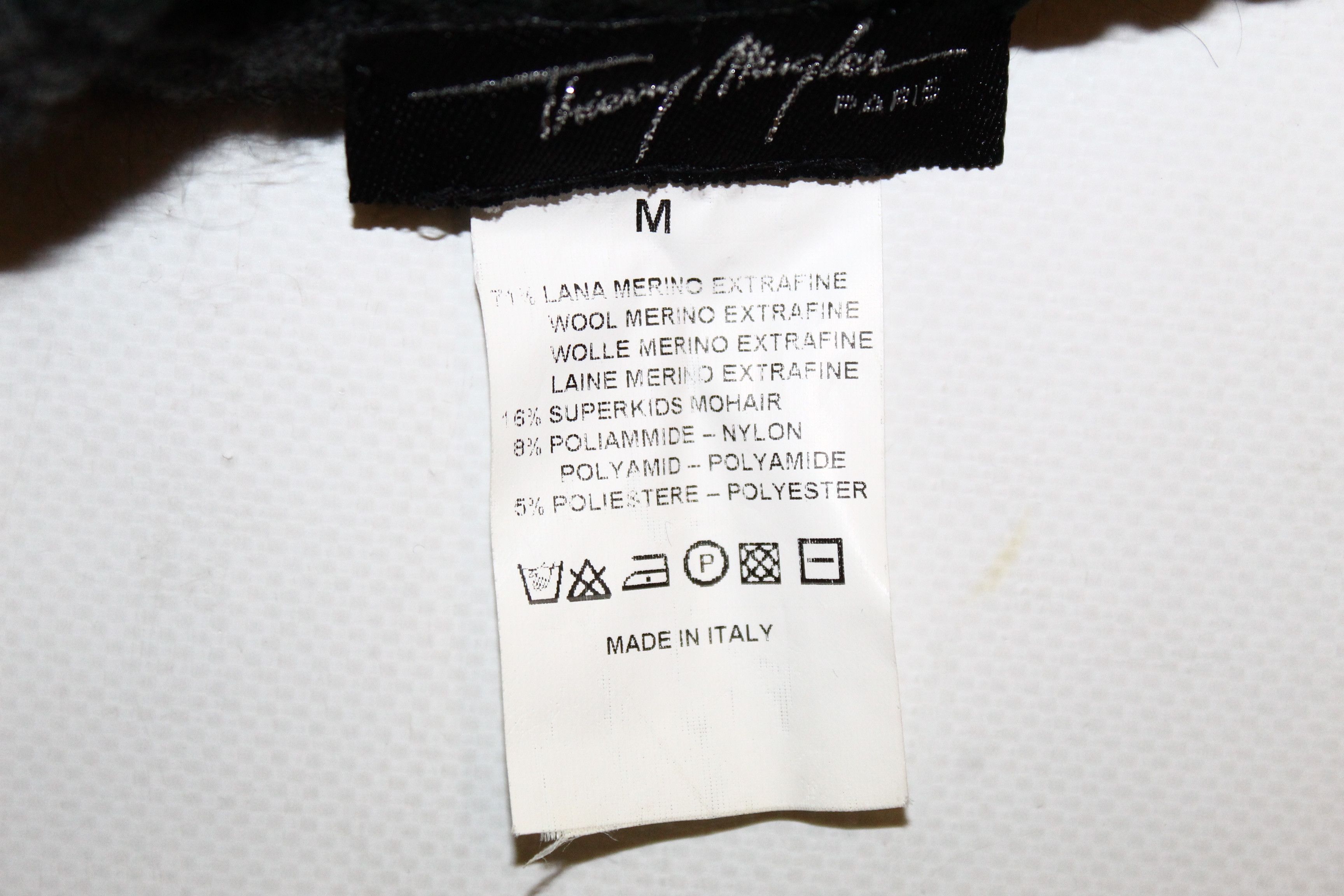 Thierry Mugler 💥 Thierry Mugler Paris Full Zip Mohair Wool Blend Sweater Size US L / EU 52-54 / 3 - 5 Thumbnail