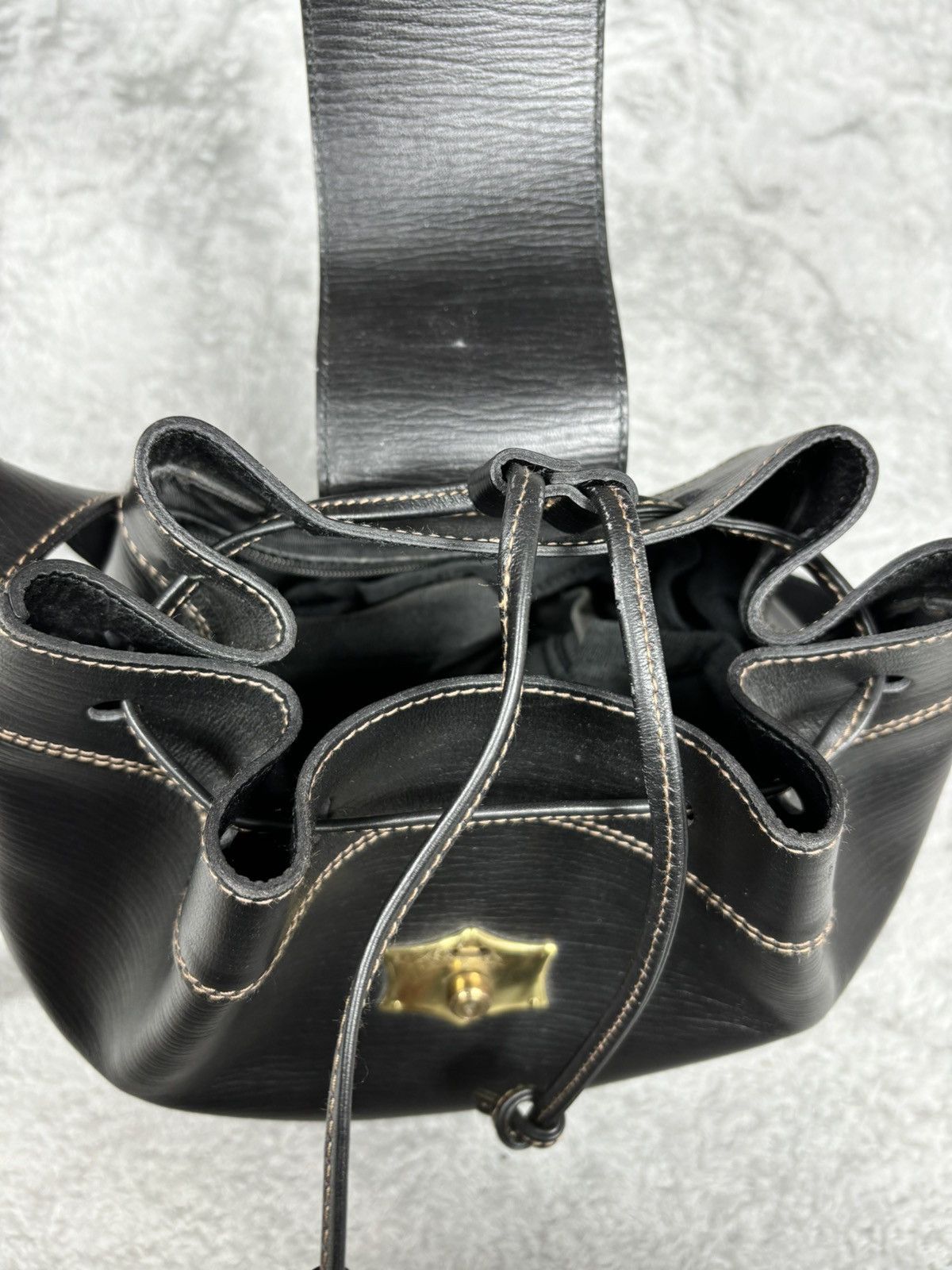Porsche Design Vintage Porshe Handmade Germany Bucket Leather Bag Size ONE SIZE - 11 Thumbnail