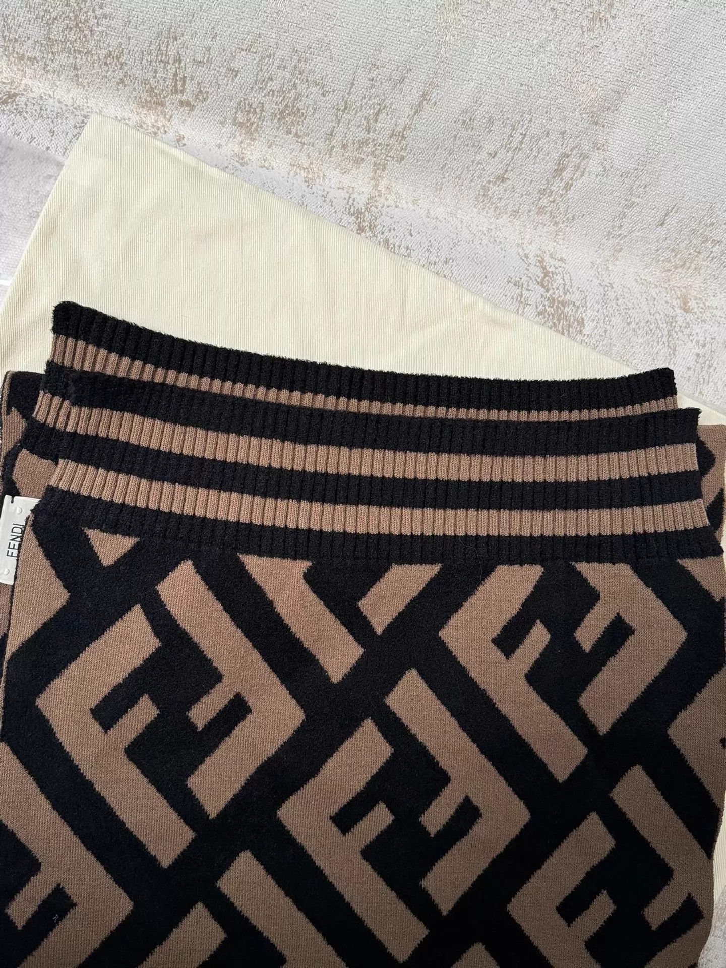 Fendi Fendi FF monogram cashmere scarf new unused women's Size ONE SIZE - 4 Thumbnail