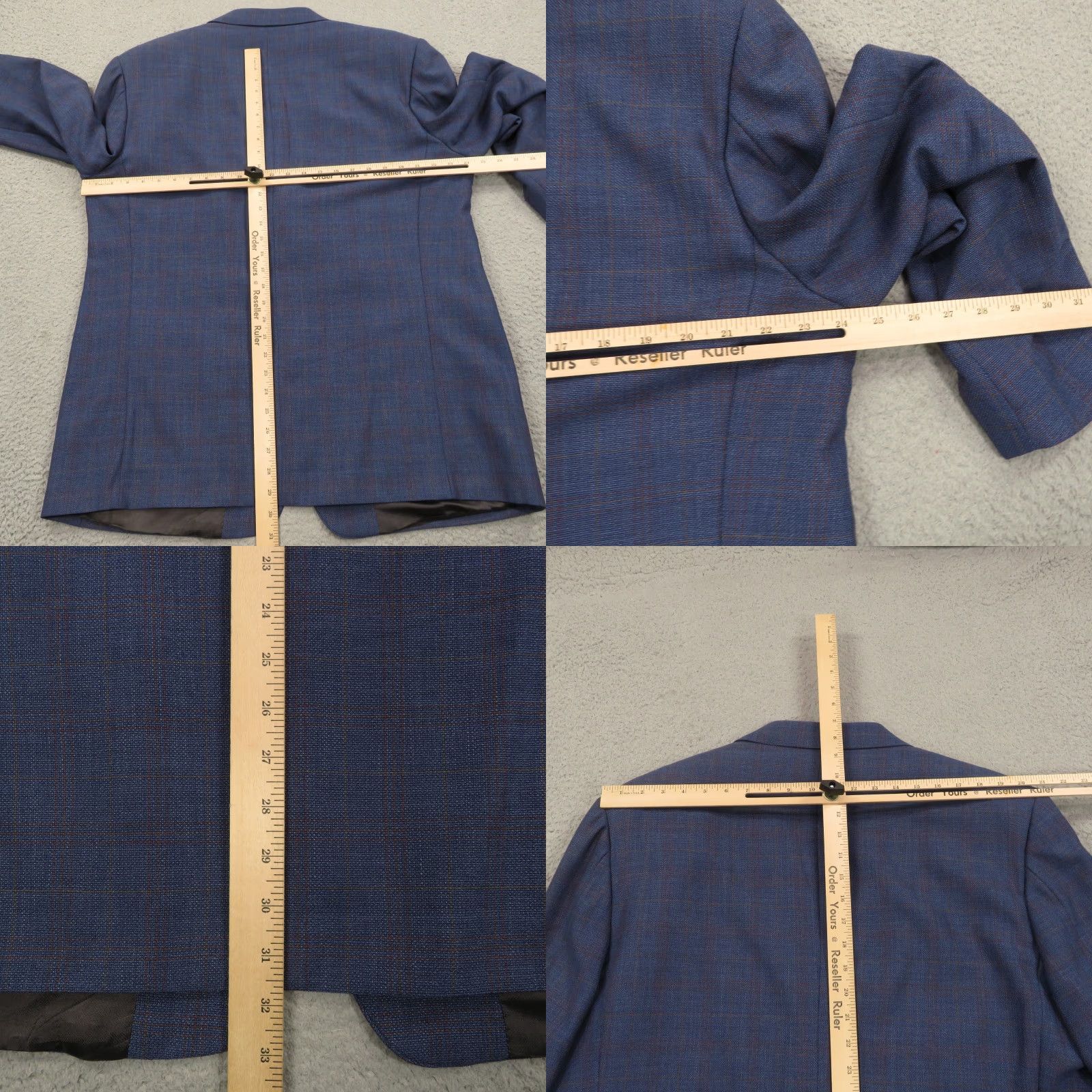 Lubiam Lubiam Blazer 48R High Twist Virgin Wool 3/2 Roll Check Sport Coat LMB 1911 Mens Size 48R - 9 Thumbnail