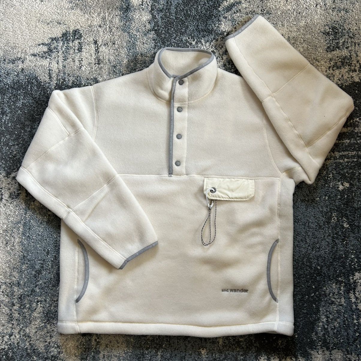 And Wander 574-4281144 031 and wander wool fleece pullover quartersnap Size US XL / EU 56 / 4 - 10 Thumbnail