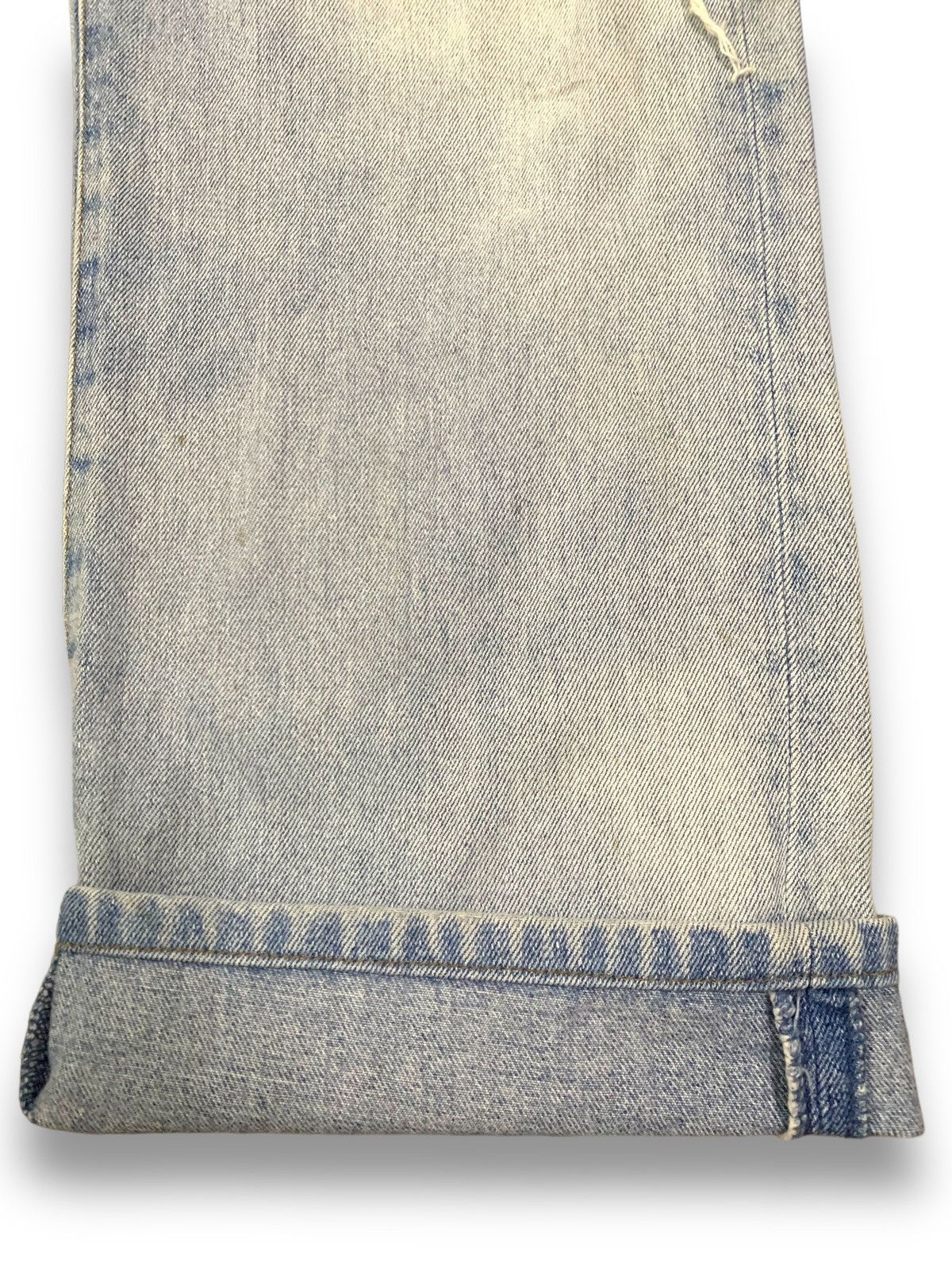 Hanes Vintage 80s Hanes Blue Wash Baggy Distressed Jeans Size US 32 / EU 48 - 11 Thumbnail