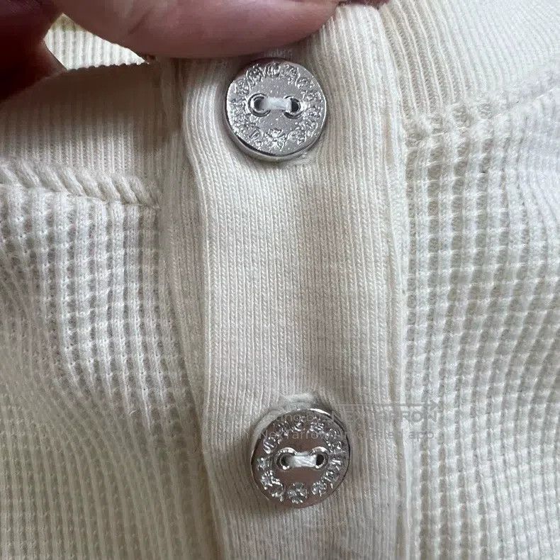 Chrome Hearts CHROME HEARTS Size S Waffle three silver buttons long sleev Size US S / EU 44-46 / 1 - 6 Thumbnail