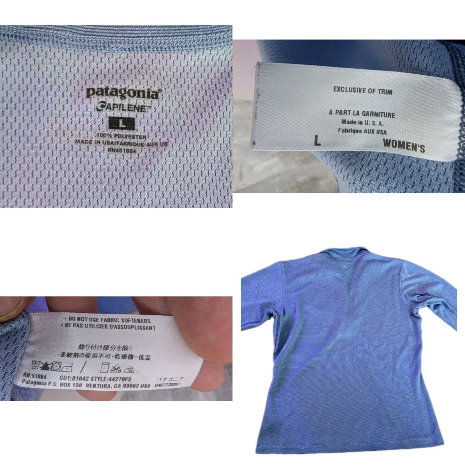 Patagonia Patagonia Capilene Baselayer Pullover L Blue Quarter Zip Women Size L / US 10 / IT 46 - 9 Thumbnail