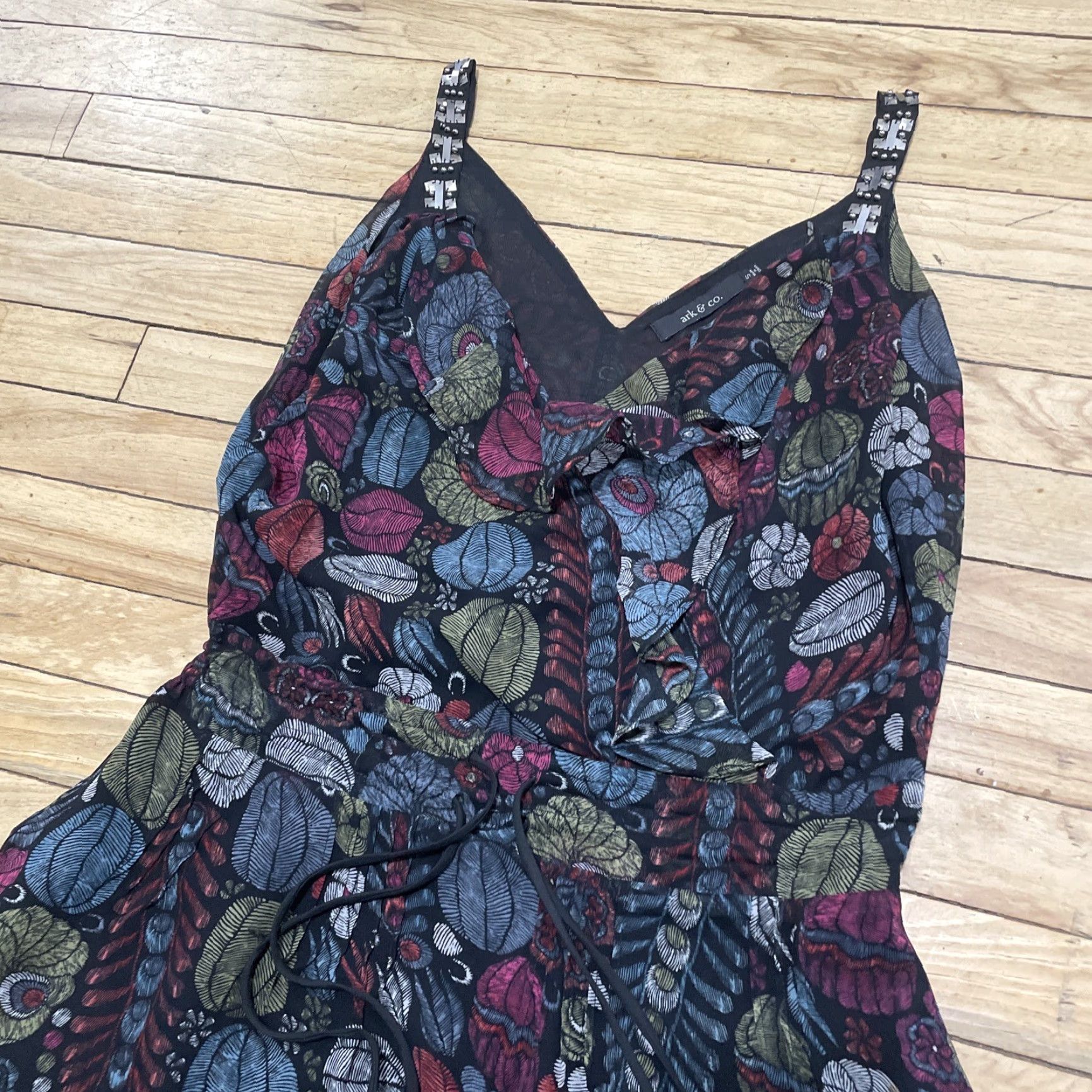 CO VINTAGE: No (skip) Ark & Co Mini Dress Women S y2k Cocktail Fairy Ruffle Floral Whimsy Size S / US 4 / IT 40 - 4 Thumbnail