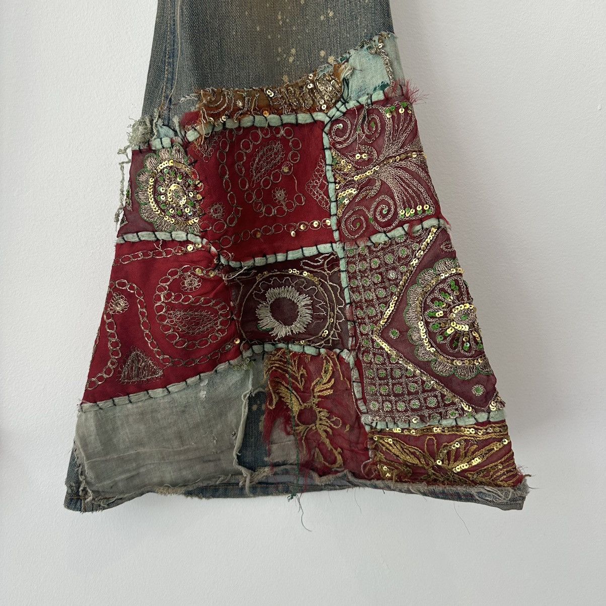 If Six Was Nine If Six Was Nine Ethnic Mudmax Bellbottom Denim Size US 32 / EU 48 - 4 Thumbnail