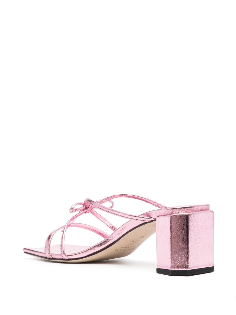 By Far o1mle1224 Metallic Leather Sandals in Pink Size US 7 / IT 37 - 3 Thumbnail