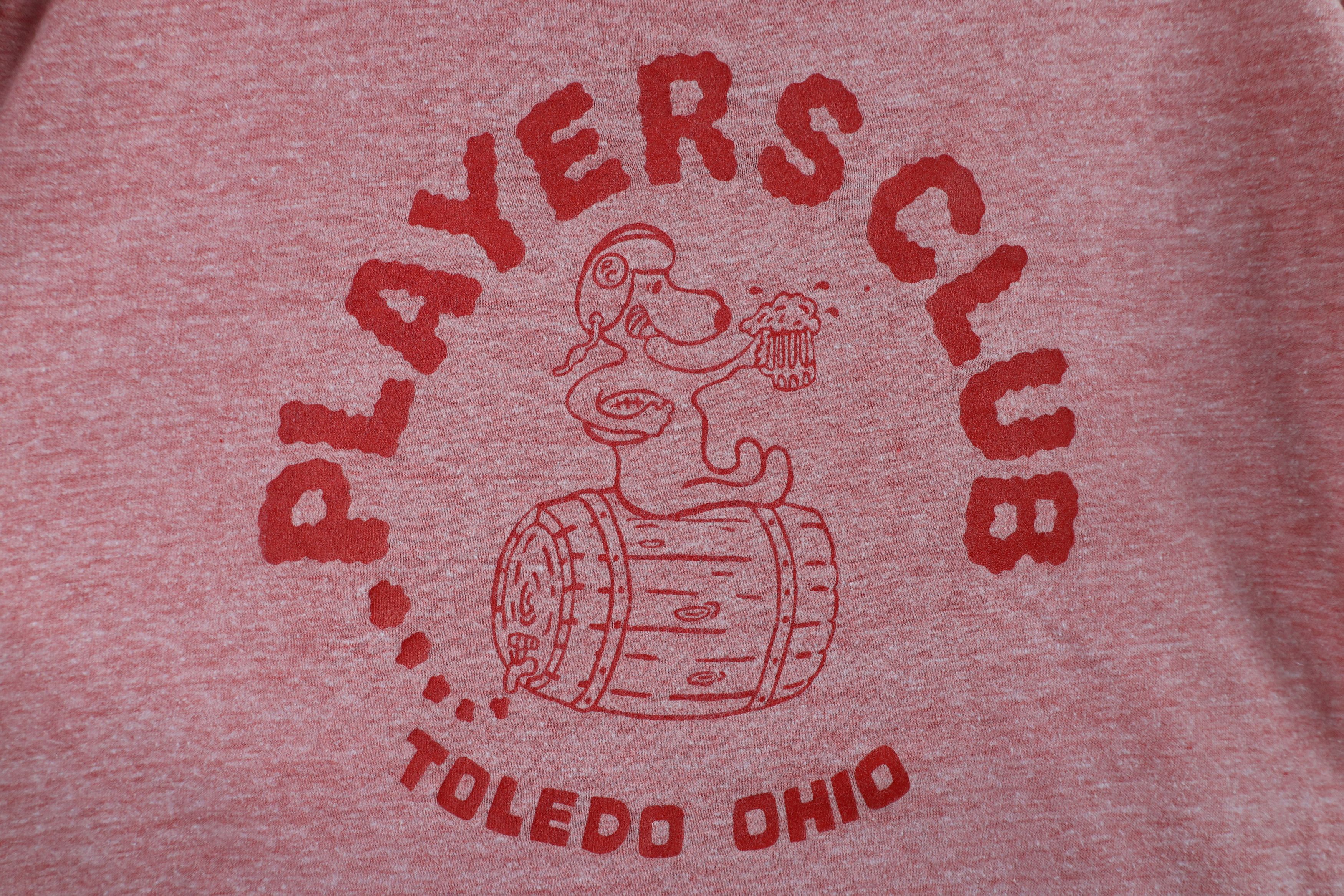 Hanes × Vintage Vintage 70s Hanes Toledo Ohio Ringer T-Shirt Heather Red USA Size US L / EU 52-54 / 3 - 4 Thumbnail