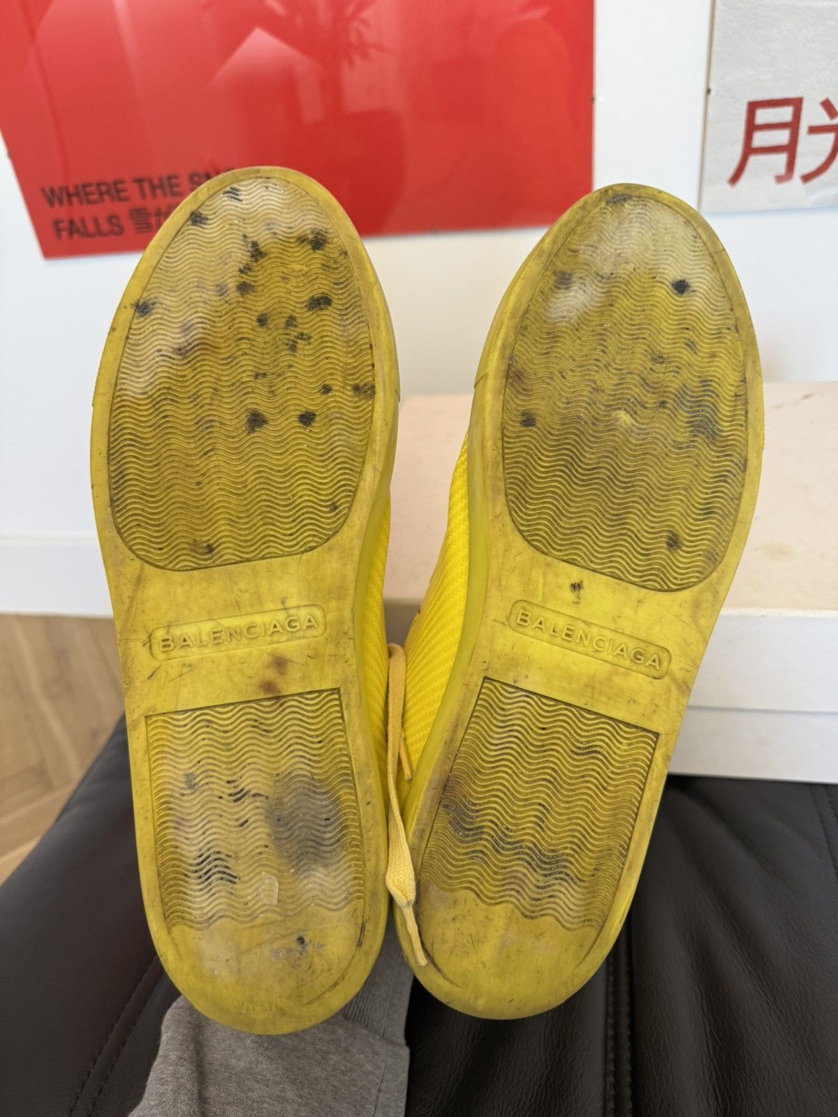 Balenciaga Balenciaga Arena High Sneakers Leather Yellow Kanye West Size US 9 / EU 42 - 6 Thumbnail