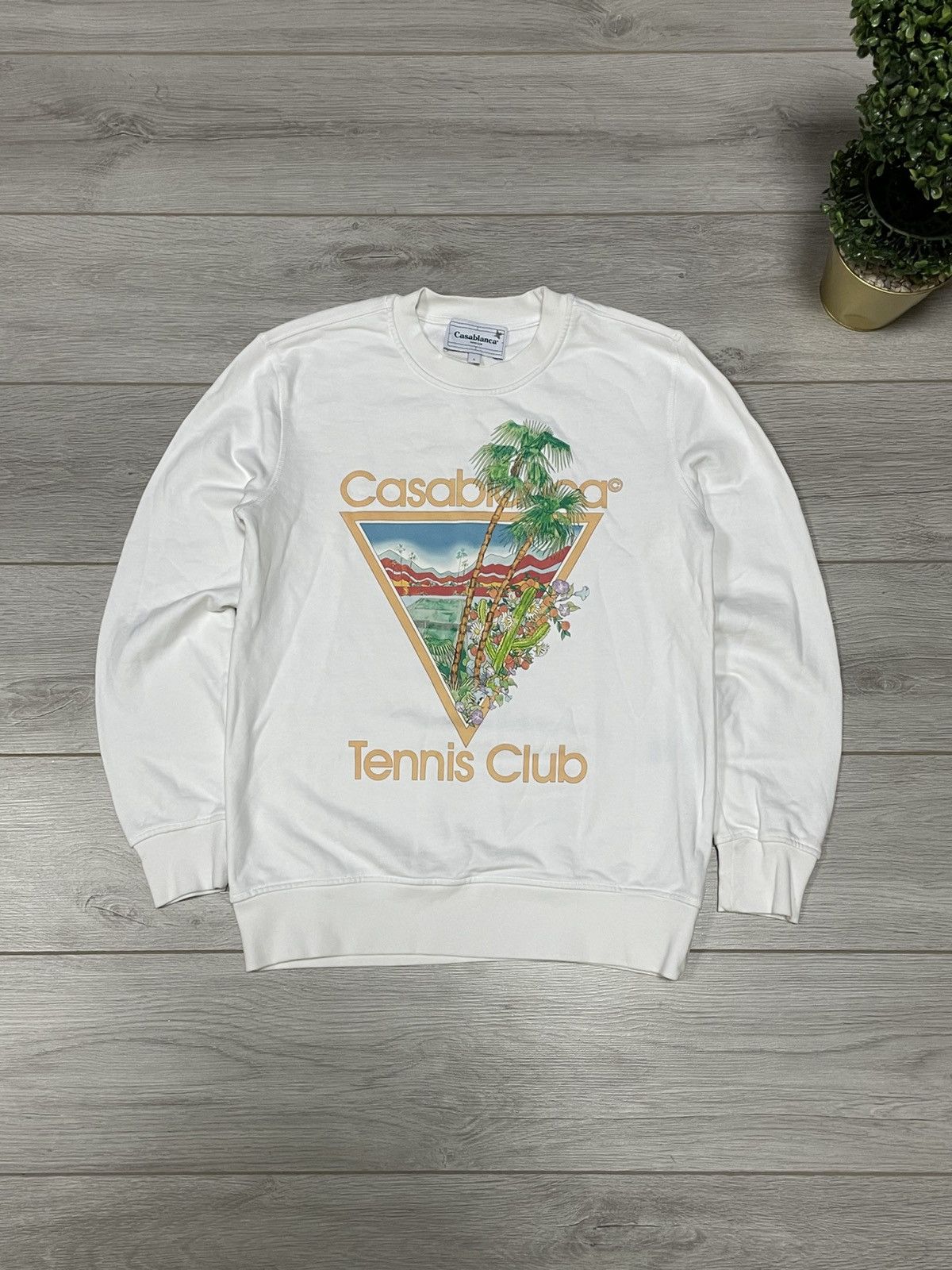 Casablanca big logo triangle tennis sweatshirt