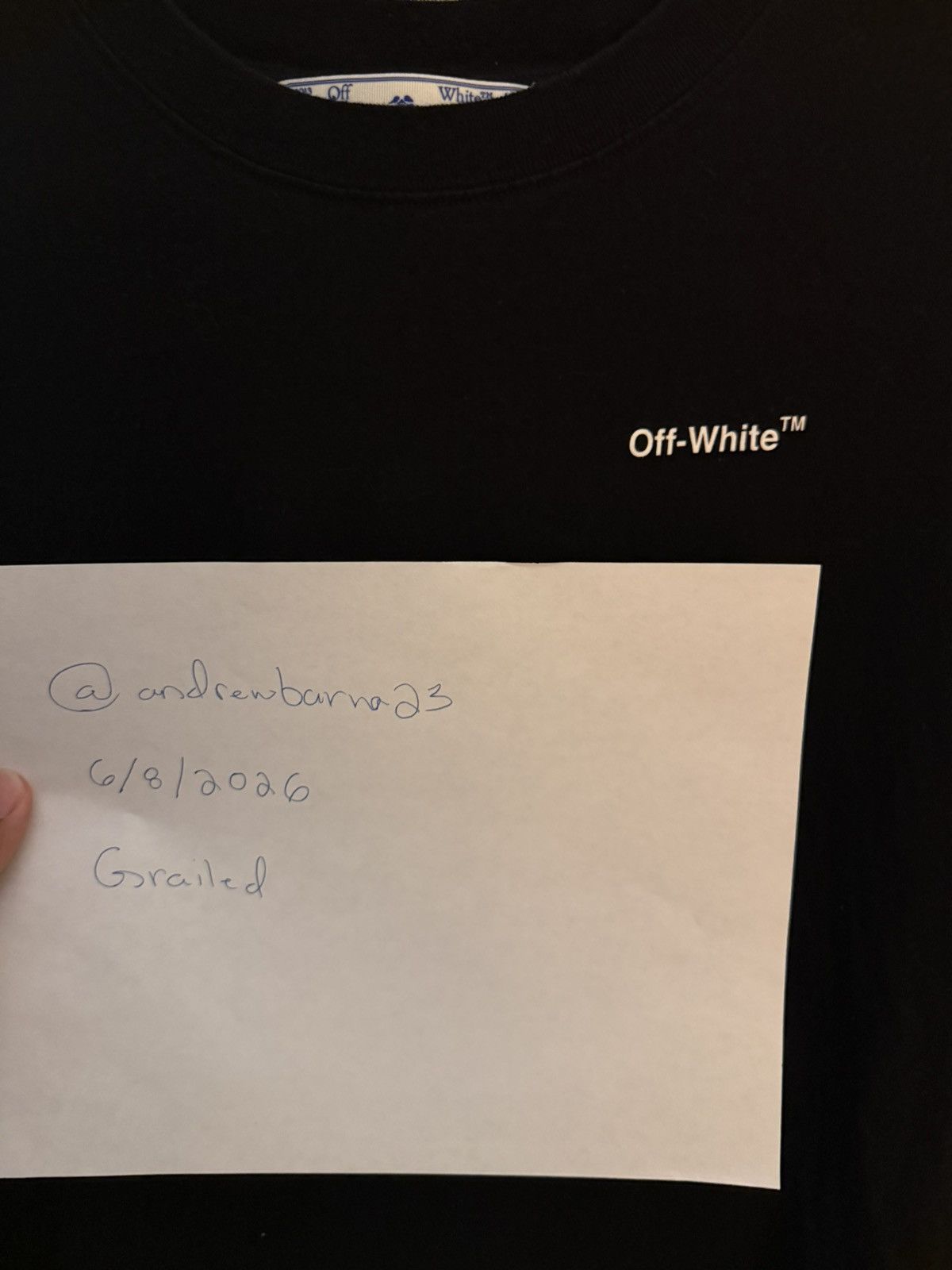 Off-White OFF-WHITE CARAVAGGIO ARROW SLIM S/S TEE Size US L / EU 52-54 / 3 - 8 Thumbnail