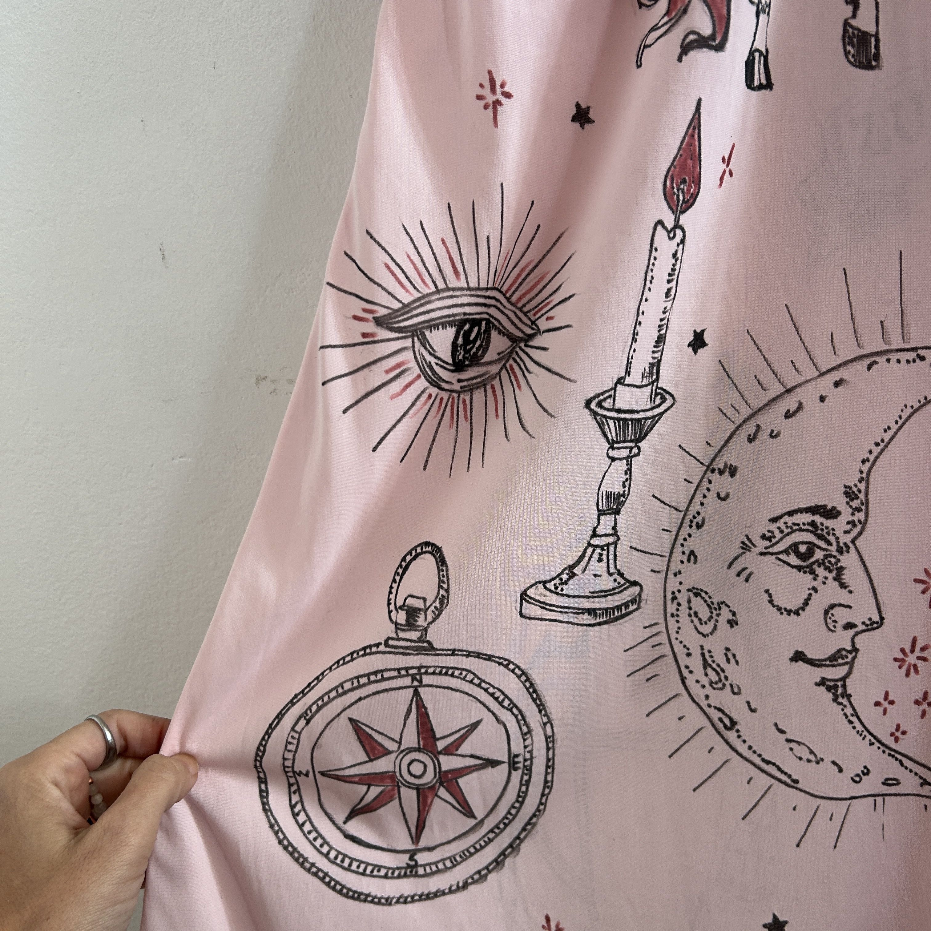 Custommade Handpainted Sagittarius Slip Dress Size L / US 10 / IT 46 - 16 Thumbnail