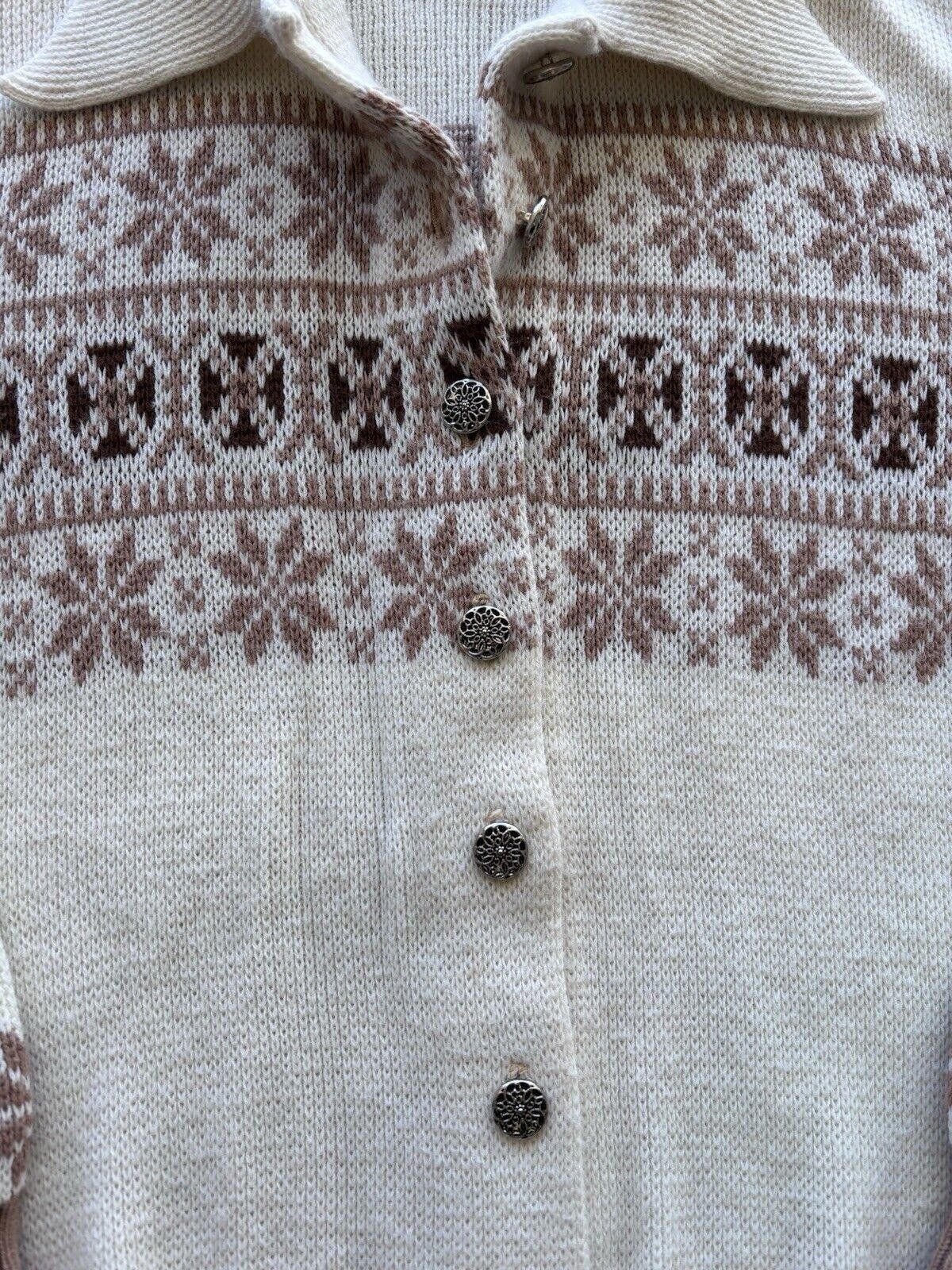 Vintage Vintage 70s 80s Montana Woolen Shop Button Up Sweater Sz 40 Size M / US 6-8 / IT 42-44 - 4 Thumbnail