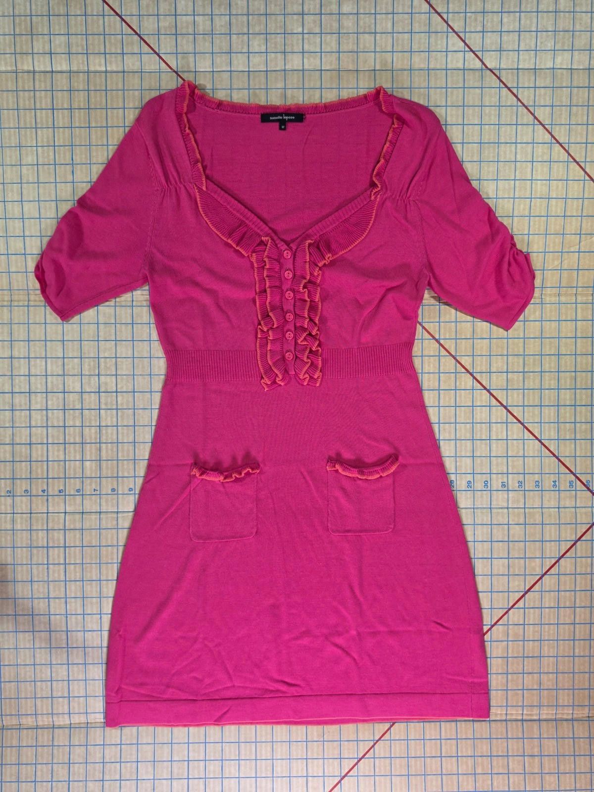 Other Nanette Lepore Pink Textured Sheath Dress Pockets Medium Y2K Size M / US 6-8 / IT 42-44 - 1 Thumbnail