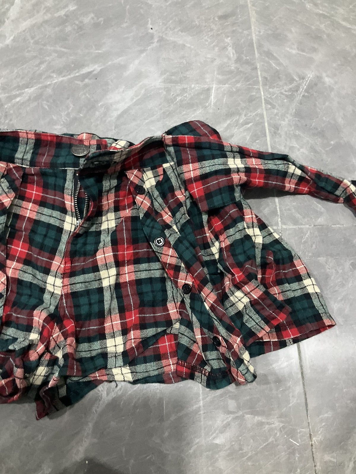 Japanese Brand Tie Front Skirt Flannel Size 28" / US 6 / IT 42 - 7 Thumbnail