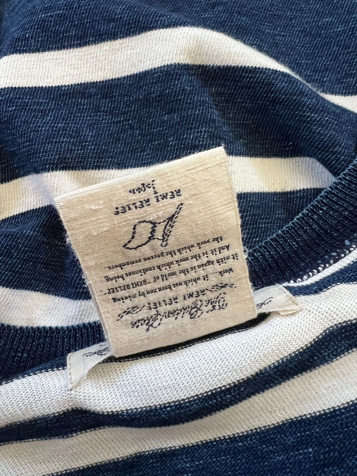 Indigo × Japanese Brand × Remi Relief Remi Relief Stripes Indigo Oversized Cardigan Size US L / EU 52-54 / 3 - 10 Thumbnail