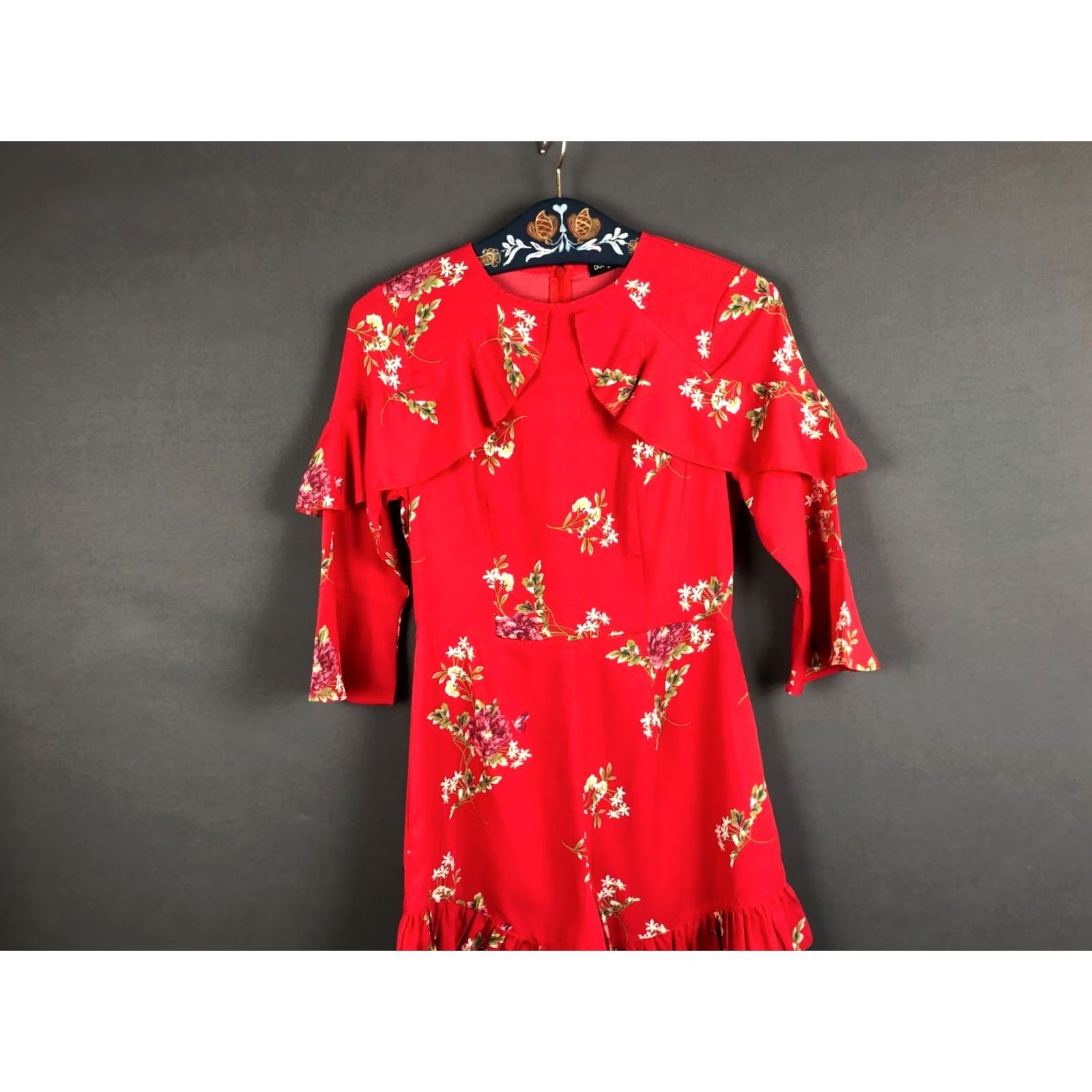 Dolce & Gabbana Dolce&Gabbana Romper Shirt Women Floral Red Viscose One-Size Summer Casual Party/Cocktail Size ONE SIZE - 4 Thumbnail