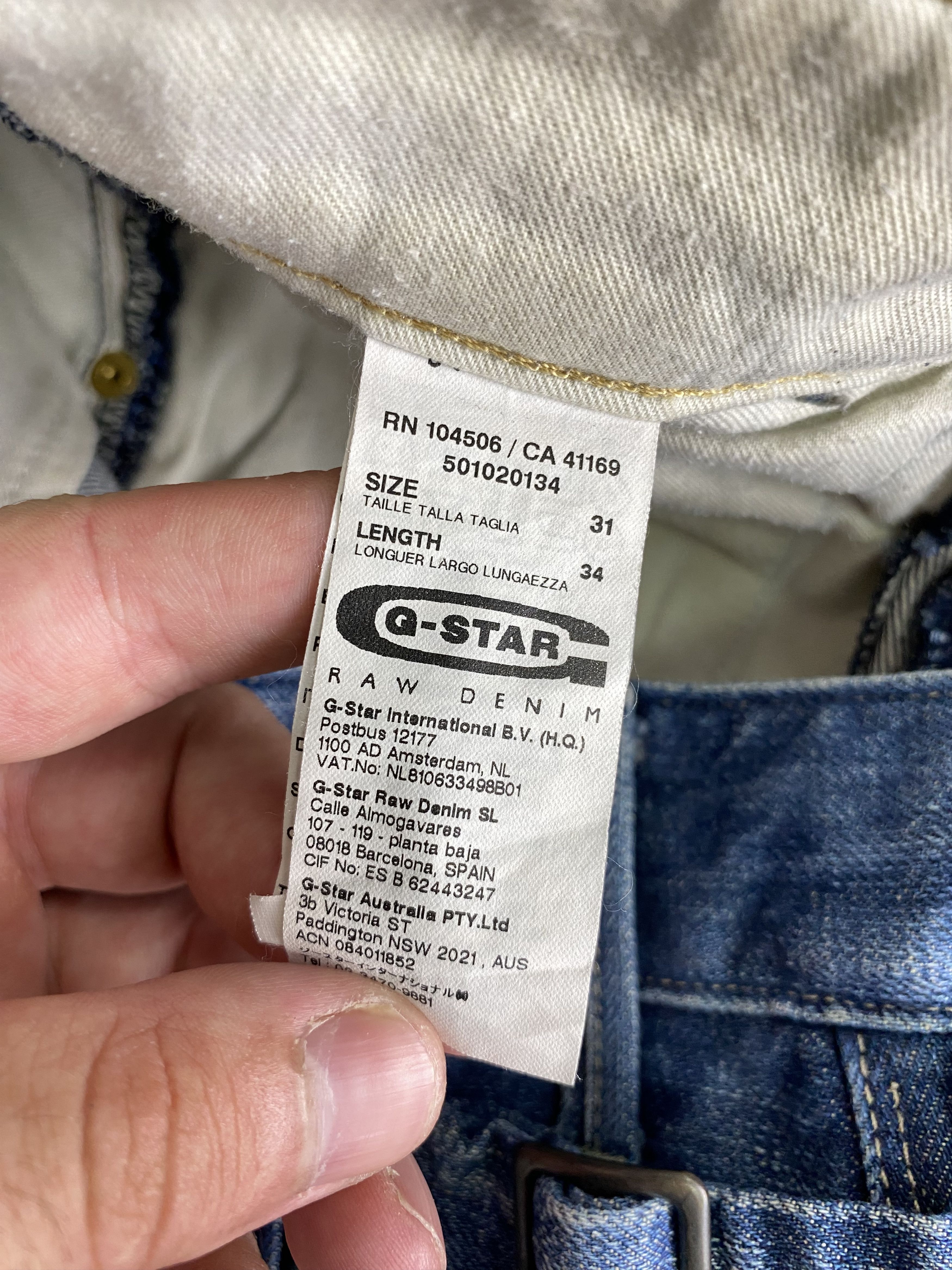 G-Star G-Star Raw 5620 Trail Tapered Distressed Denim Jeans Size US 31 - 13 Thumbnail