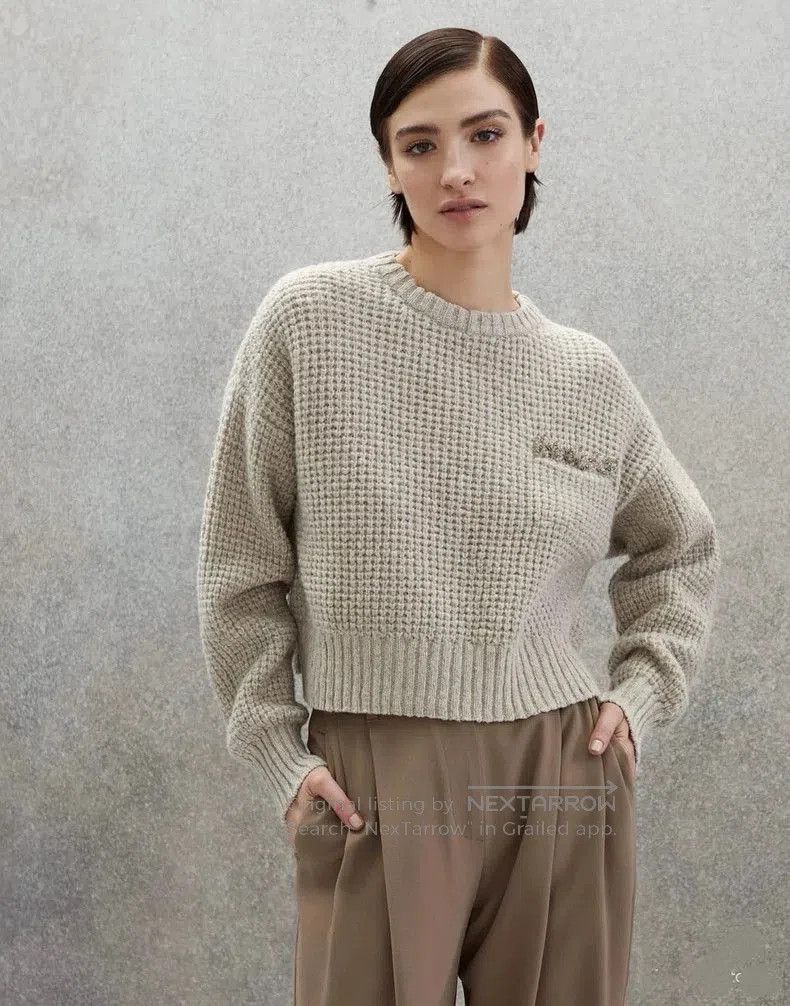Brunello Cucinelli Brunello Cucinelli Women's Beige Sweater. Size US S / EU 44-46 / 1 - 2 Thumbnail