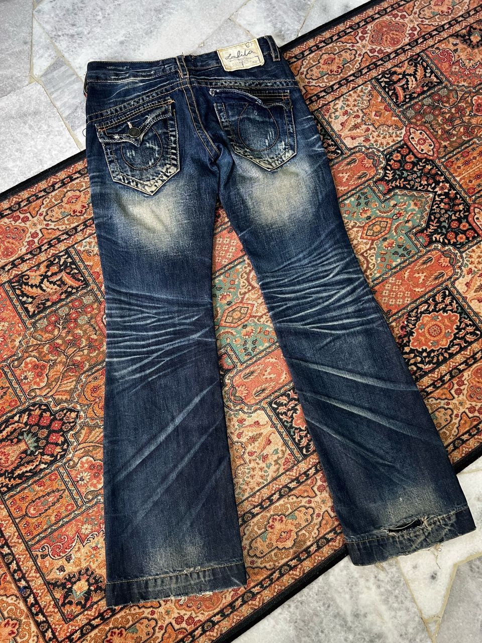 Japanese Brand Yoshitomo Nara Lolita Distressed Jeans Size US 31 - 5 Thumbnail