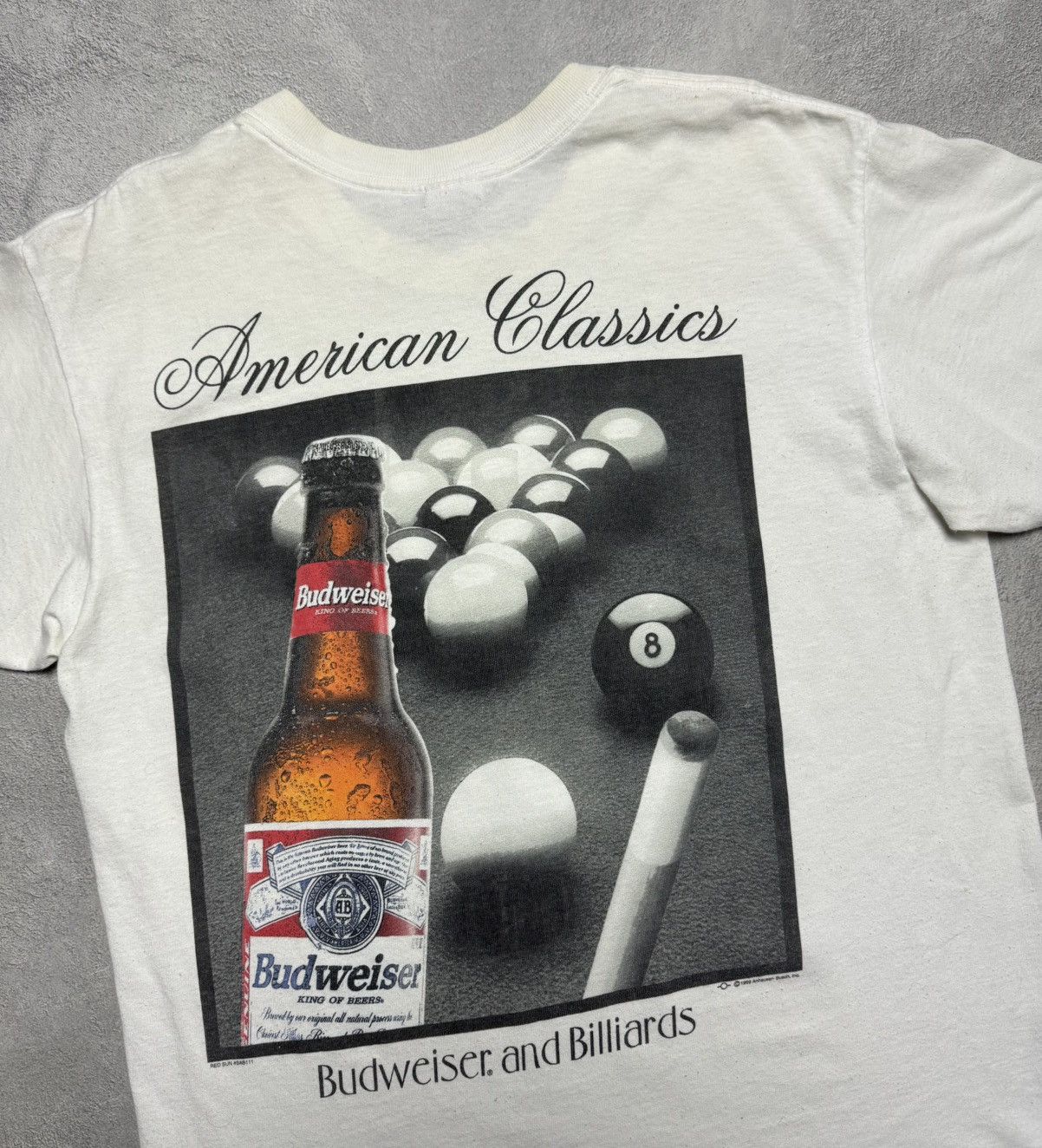 Anvil 1999 Budweiser Retro Bear T-Shirt Double-Sided Logo Size US L / EU 52-54 / 3 - 3 Thumbnail