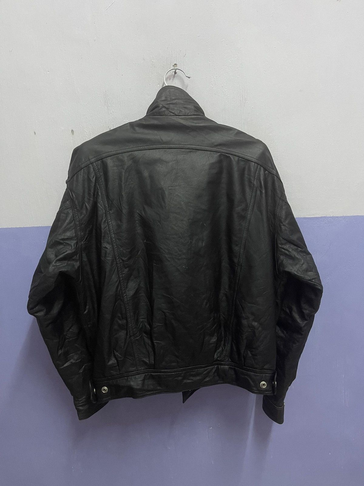 Japanese Brand BROADWAY Rider Double Collar Leather Jacket Size US M / EU 48-50 / 2 - 10 Thumbnail