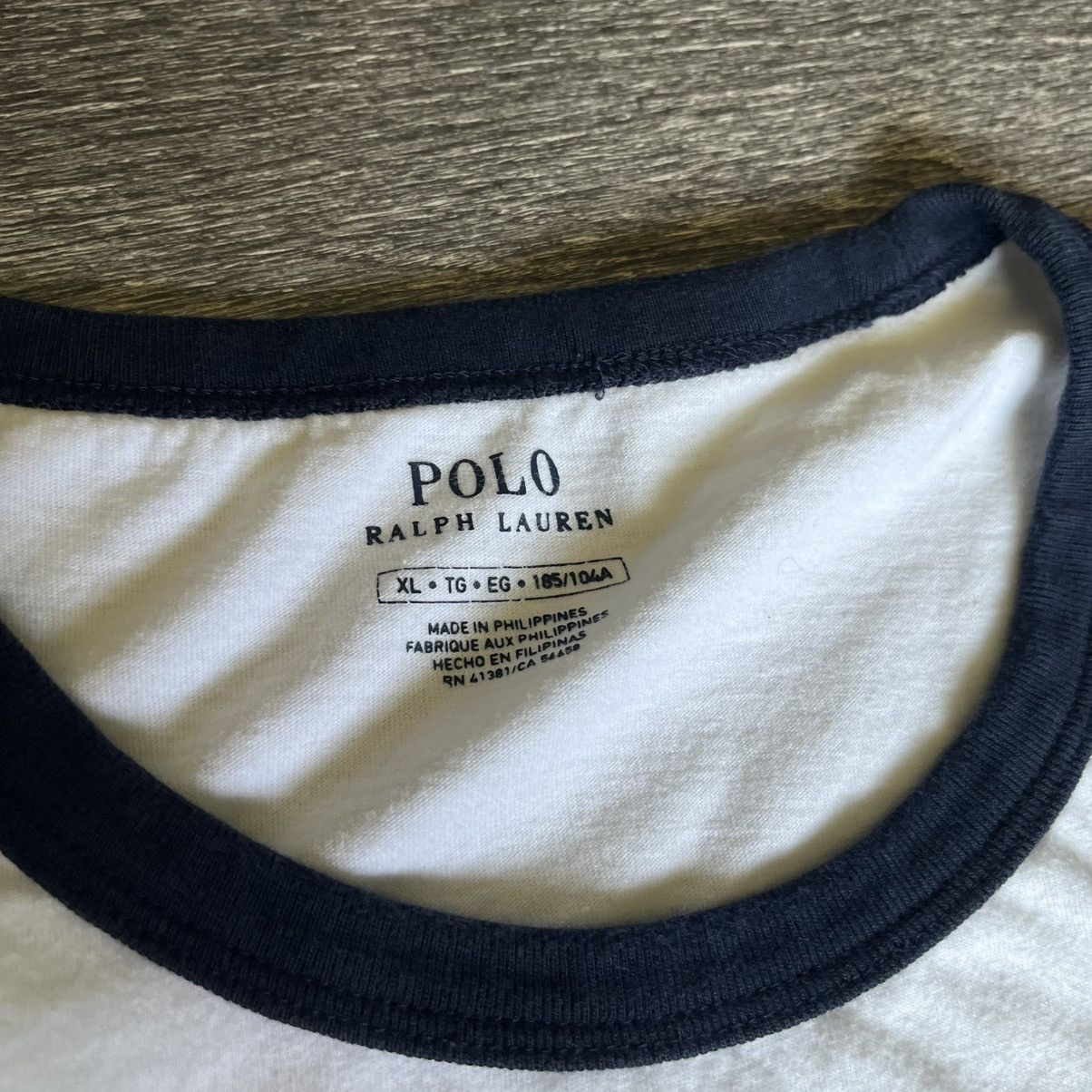 Polo Ralph Lauren Polo Ralph Lauren Script Cursive Logo Ringer Varsity T Shirt Size US XL / EU 56 / 4 - 5 Thumbnail
