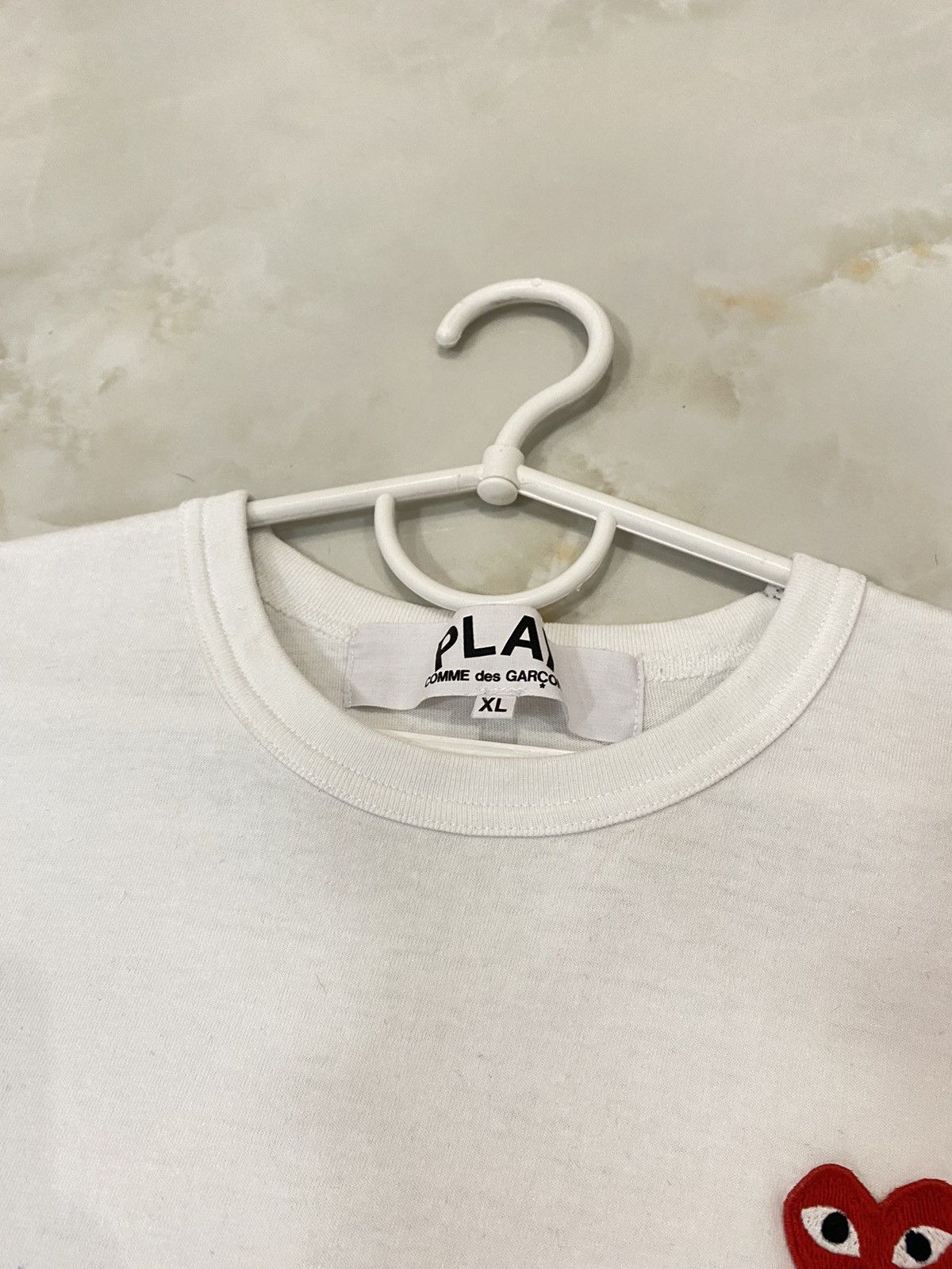 Comme des Garcons PLAY × Japanese Brand Comme Des Garsons Play T-shirt Logo Heard Red Size XL / US 12-14 / IT 48-50 - 2 Thumbnail