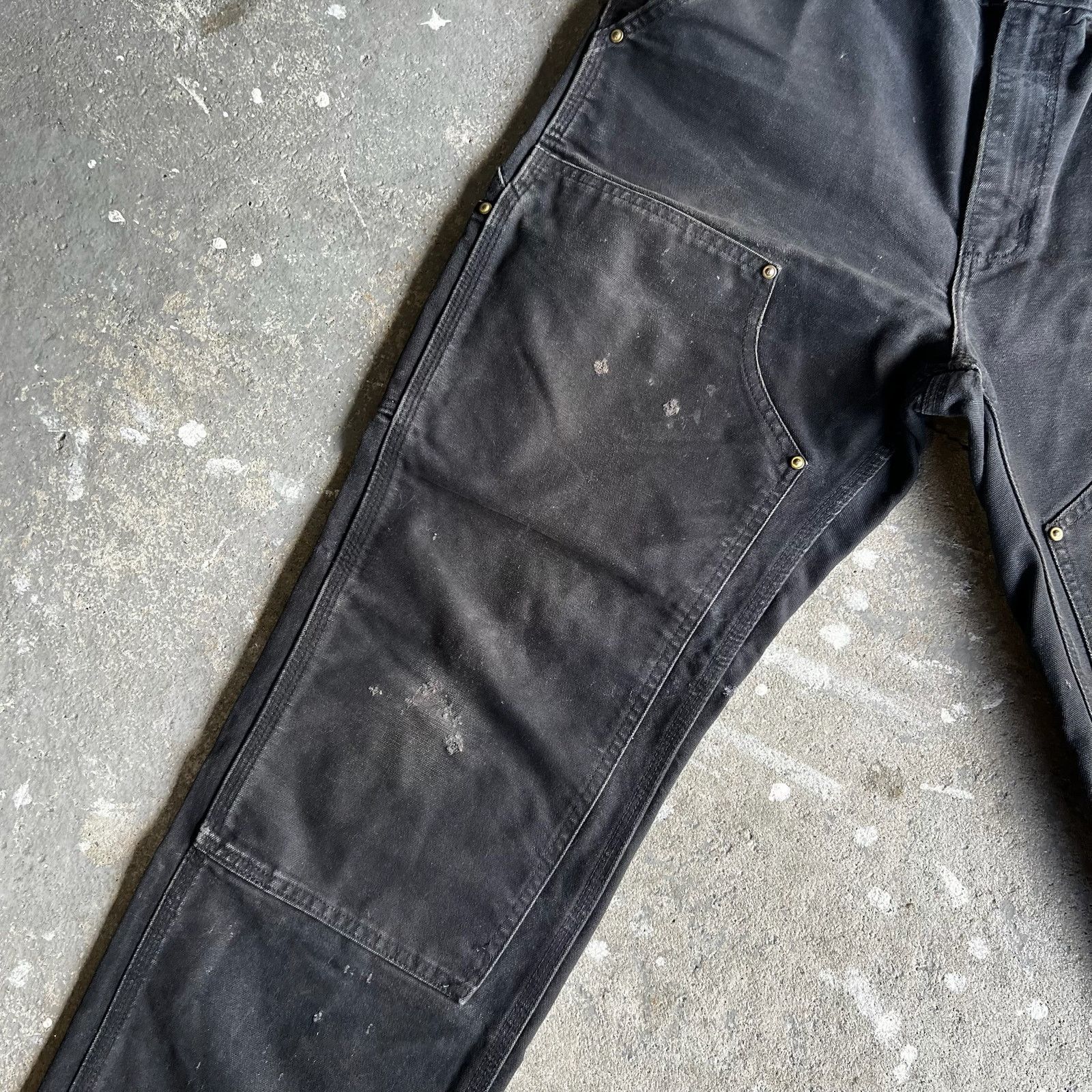 Carhartt × Vintage Carhartt black double knee work wear carpenter pants Size US 31 - 9 Thumbnail