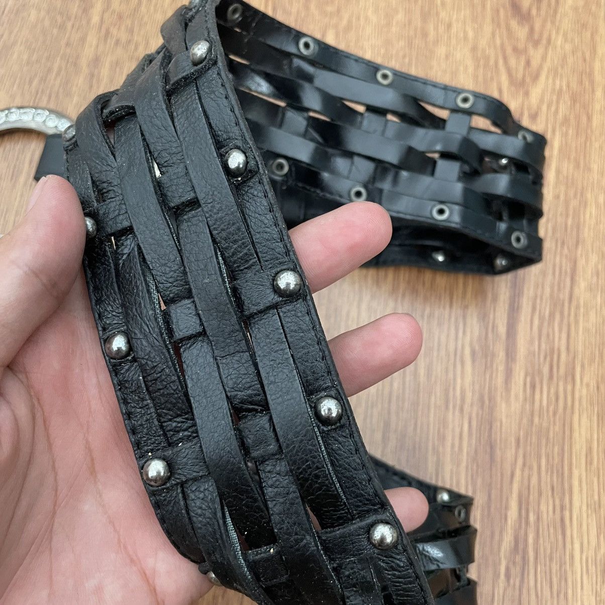 If Six Was Nine Black Rope Wide Crystal Belt Size ONE SIZE - 4 Thumbnail