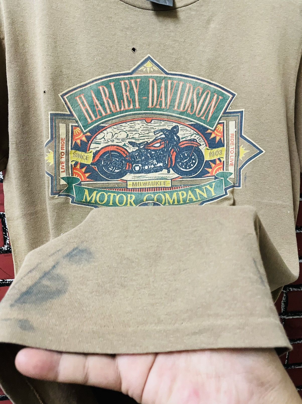Harley Davidson VINTAGE HARLEY DAVIDSON 3D EMBLEM 90s SHIRTS Size US M / EU 48-50 / 2 - 9 Thumbnail