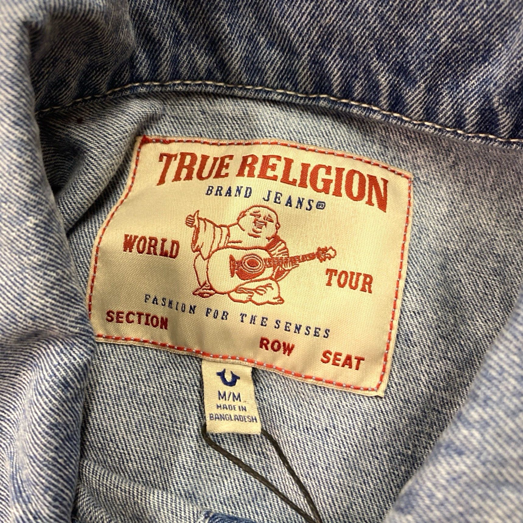 True Religion True Religion Jesse SN Trucker Denim Blue Wash Jean Jacket Mens Medium NWT Size US 31 - 3 Thumbnail