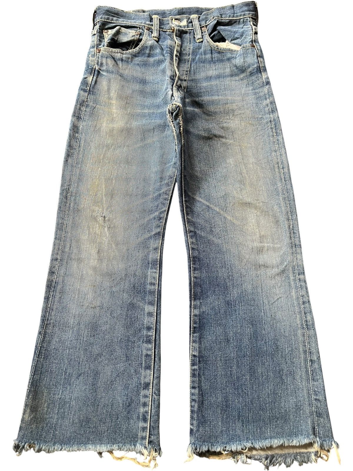 Hysteric Glamour Vintage Bigstone Mud Wash Distressed Flare Jeans Size 28" / US 6 / IT 42 - 1 Thumbnail