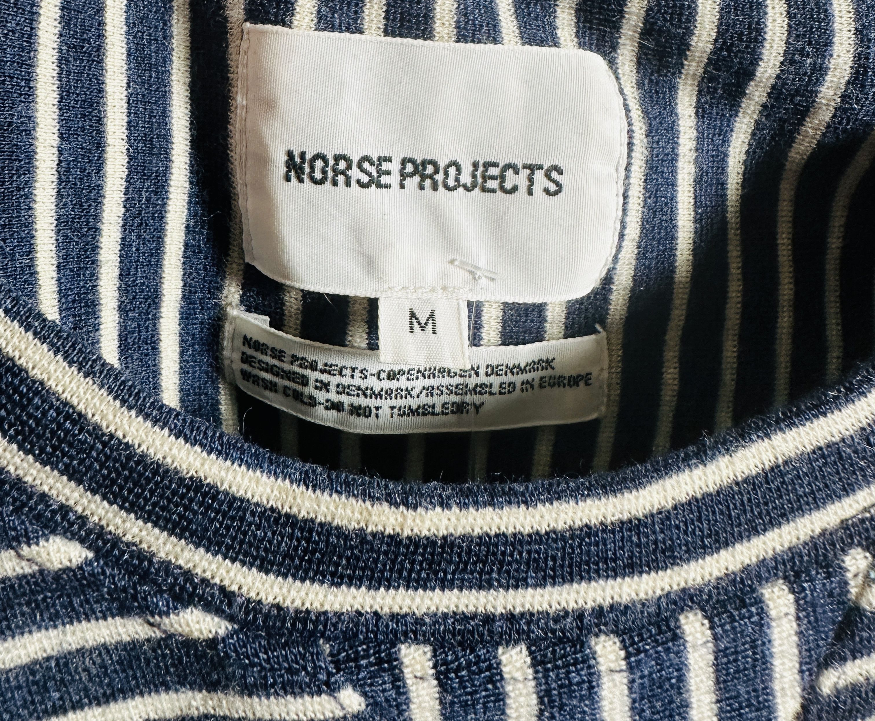 Norse Projects Wool Striped Blue Blouse Jumper Size US M / EU 48-50 / 2 - 5 Thumbnail