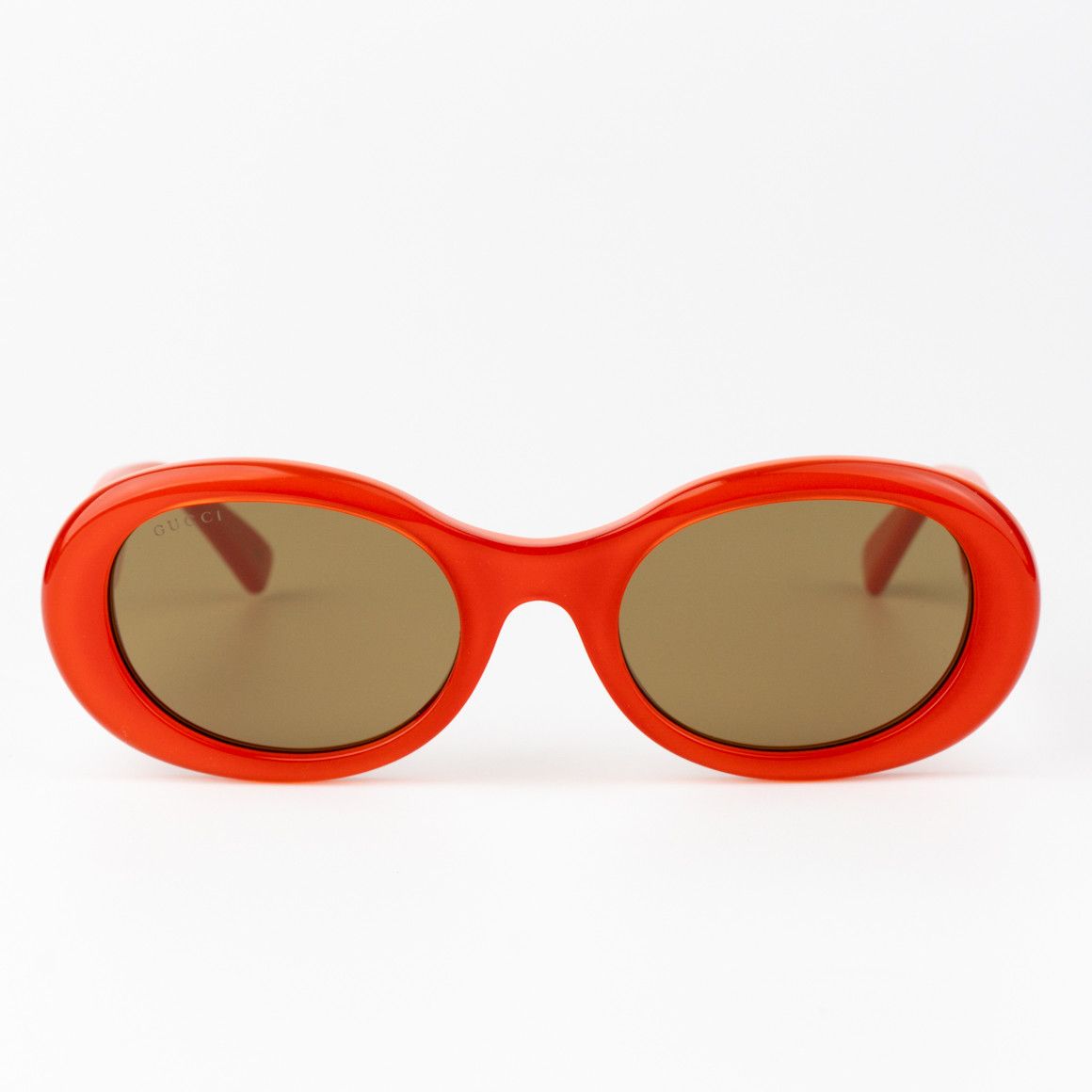 Gucci NEW Gucci GG1587S 003 Orange Brown Women Oval Sunglasses Size ONE SIZE - 2 Thumbnail
