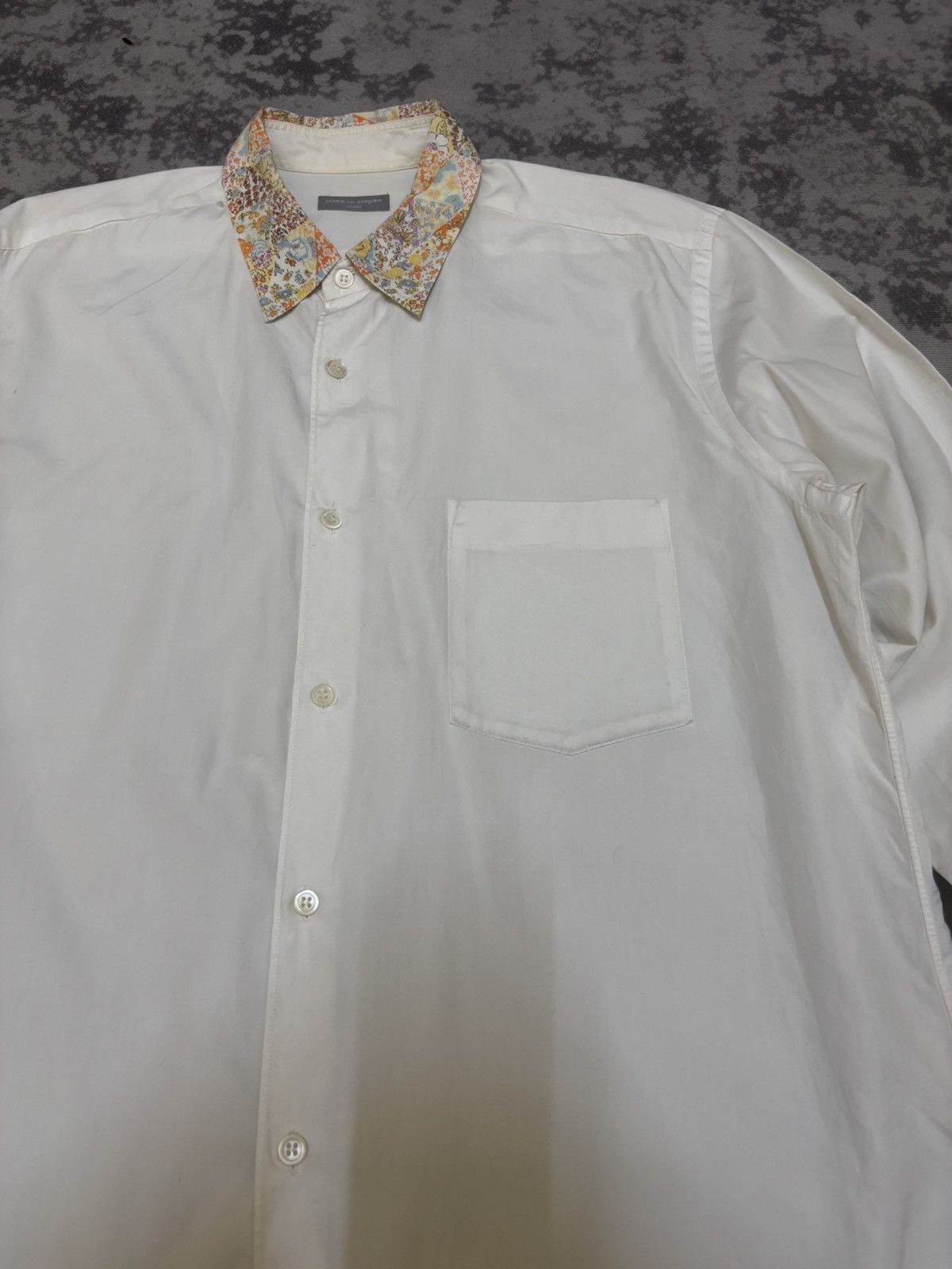 Comme des Garcons Homme Vintage Comme Des Garcons Floral Print Collar Shirt Size US XL / EU 56 / 4 - 2 Thumbnail