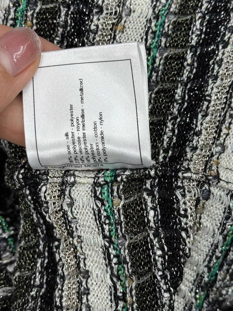 Chanel Chanel Current series heavy industry green knitted jacket Size XS / US 0-2 / IT 36-38 - 7 Thumbnail