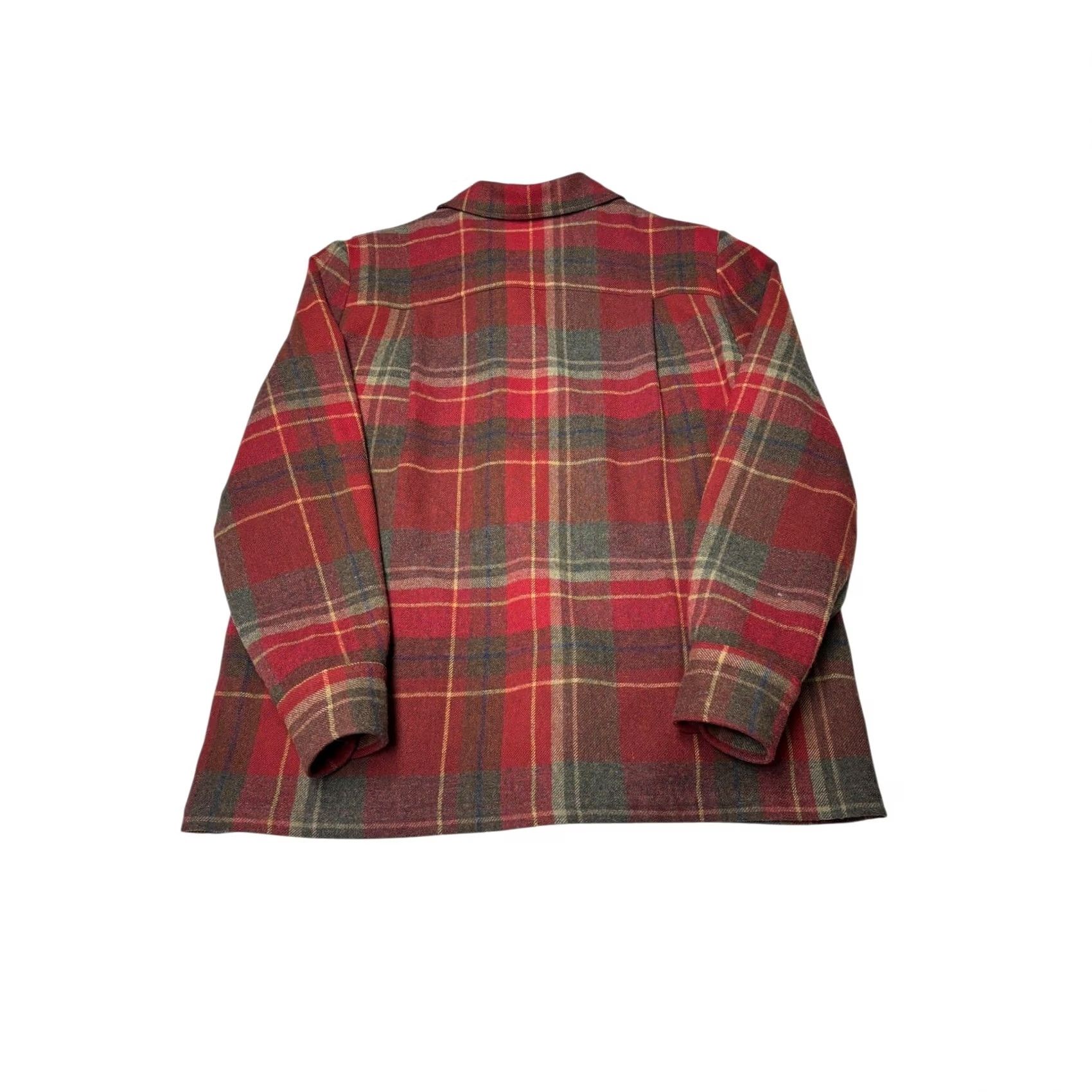 Pendleton VINTAGE Pendleton Jacket Wool Plaid Button Front Red Womens Large Mid-Length Wool Jacket Size L / US 10 / IT 46 - 5 Thumbnail
