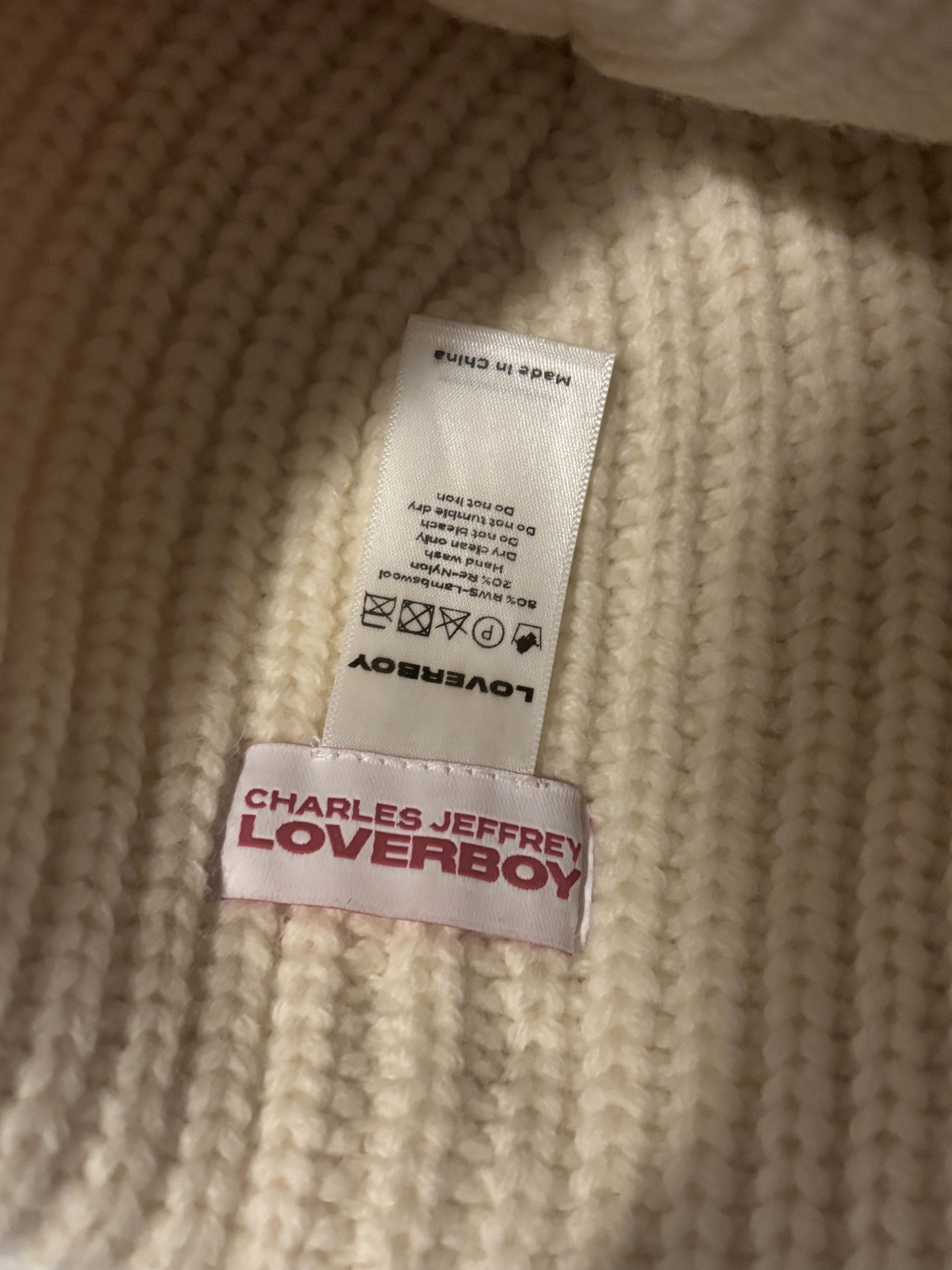 Charles Jeffrey LOVERBOY Charles Jeffrey LOVERBOY Off-White Chunky Ears Beanie Size ONE SIZE - 2 Thumbnail
