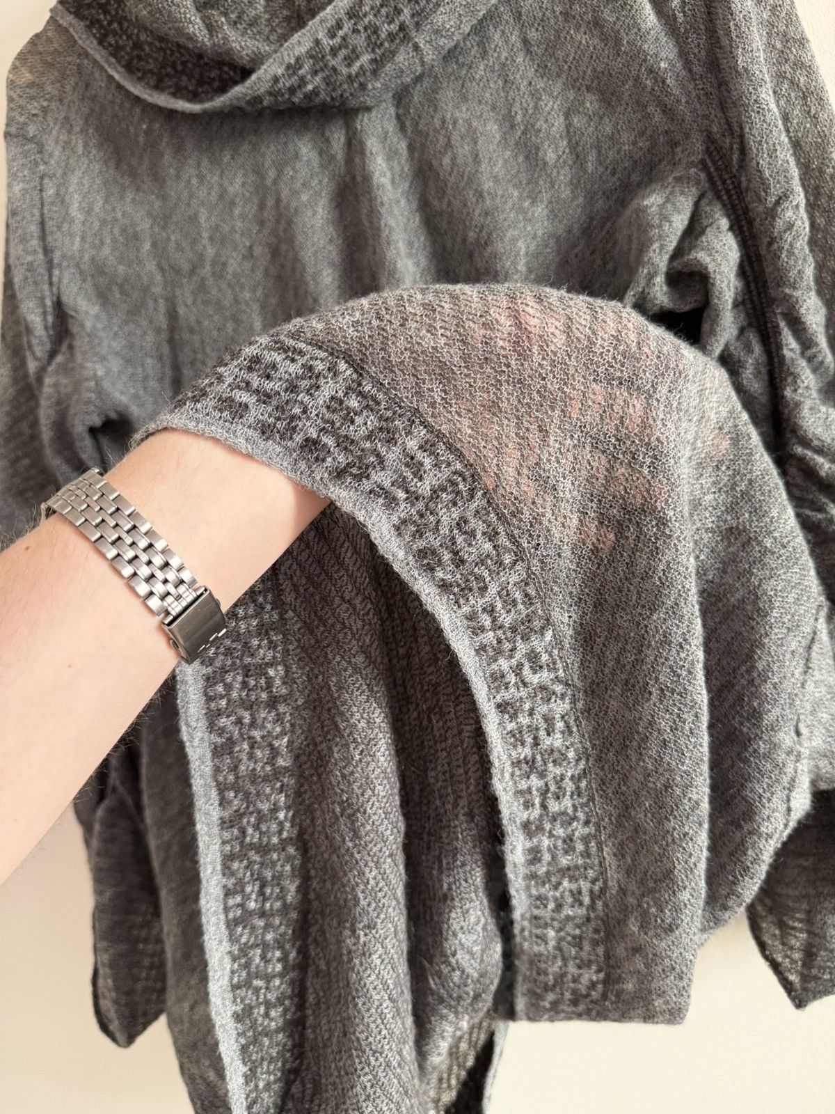 Transit Transit Alpaca Wool Cardigan Floral Knit Grey Size XL / US 12-14 / IT 48-50 - 8 Thumbnail