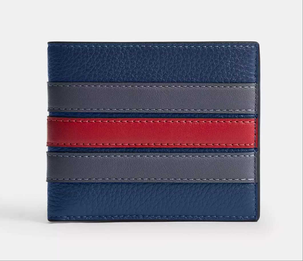 Coach Id Billfold Wallet With Varsity Stripe CDC89 Size ONE SIZE - 6 Thumbnail