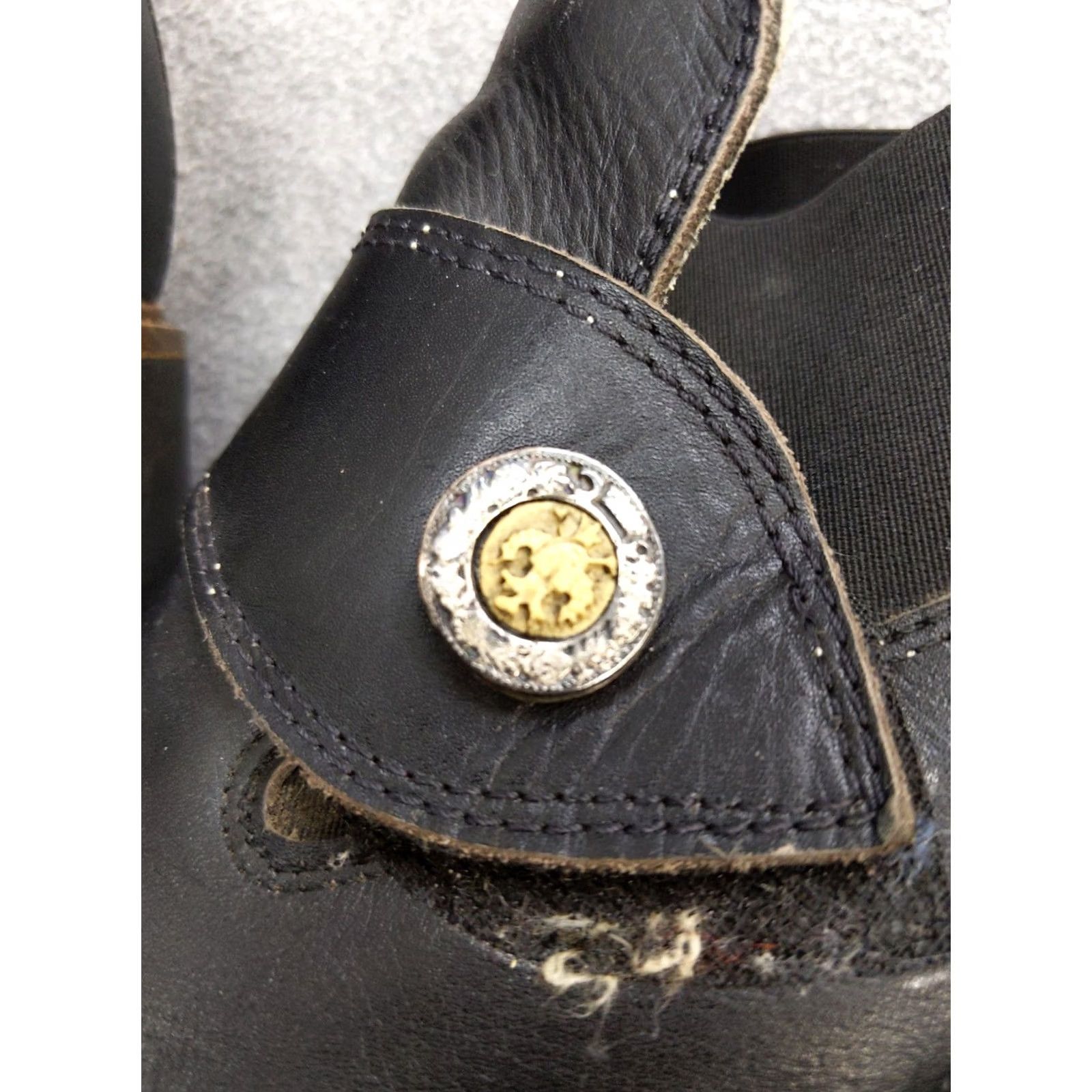 Vintage Geier Wally Boots Womens 8.5 Black Leather Ankle Strap Medallion Sole Bootie Winter Casual Workwear Mens? Size US 9 / IT 39 - 3 Thumbnail