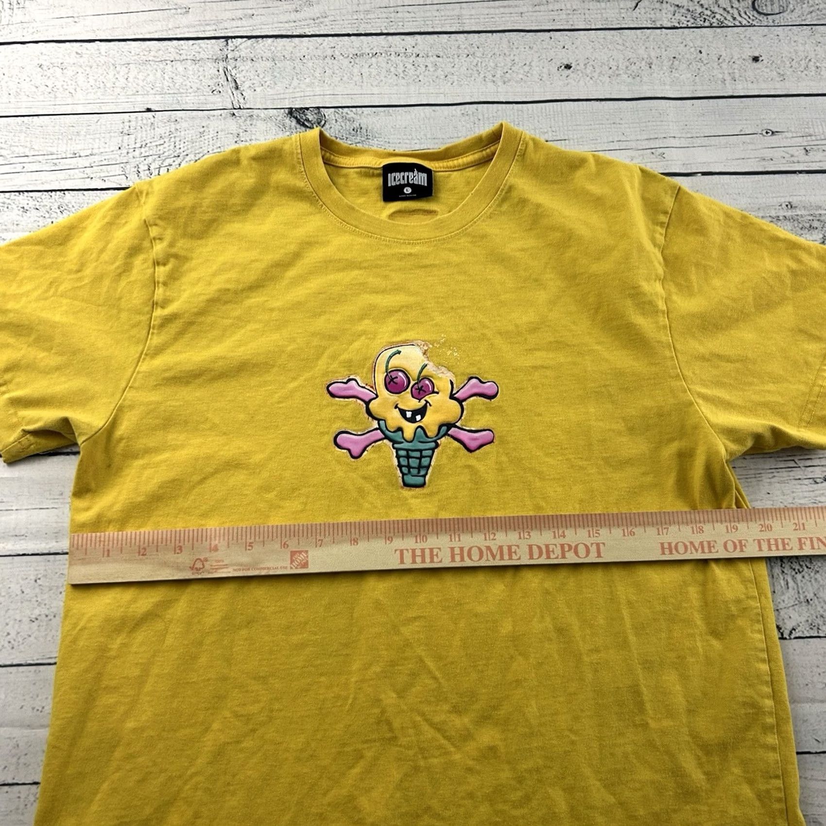 Billionaire Boys Club BBC Ice Cream Short Sleeve T Shirt Men L Yellow Cones Bones Size US L / EU 52-54 / 3 - 5 Thumbnail