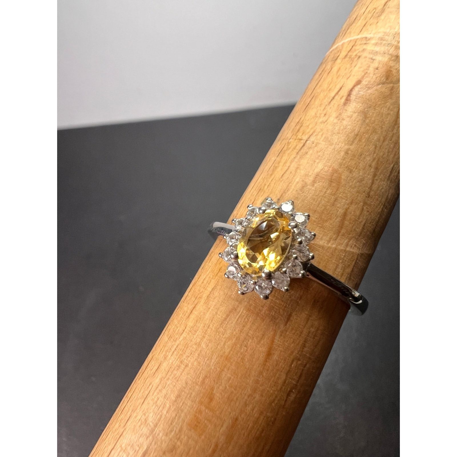 Other NEW Citrine zircon ring in platinum over sterling size 9 Size ONE SIZE - 9 Thumbnail