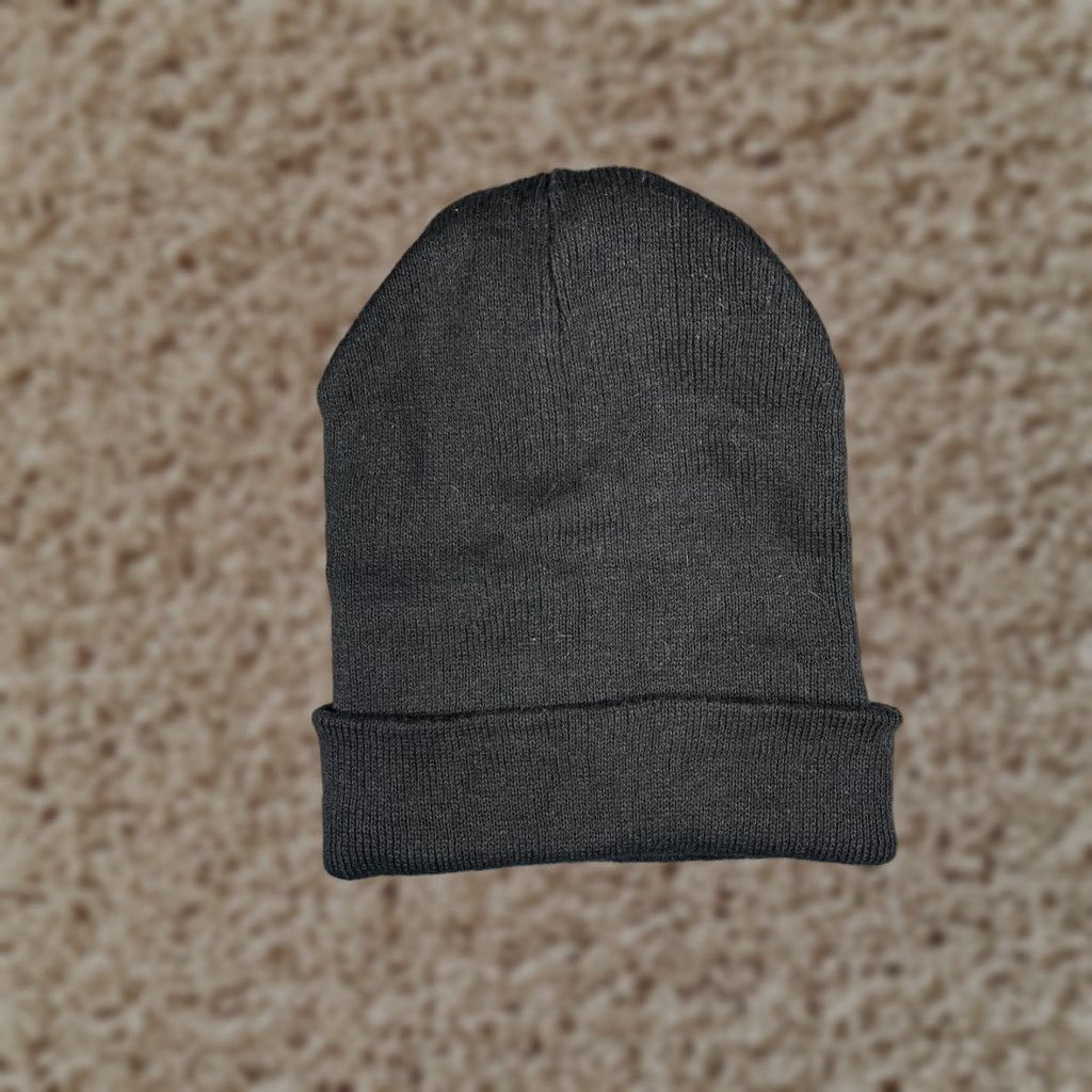 Vintage Emby Hosiery Beanie Toque Adult One Size Black Knit Polyester Blend Ski Hat Unisex Adults Men Women Beanie Unisex Black Knit Ski Theme 90s Nun Size ONE SIZE - 1 Thumbnail
