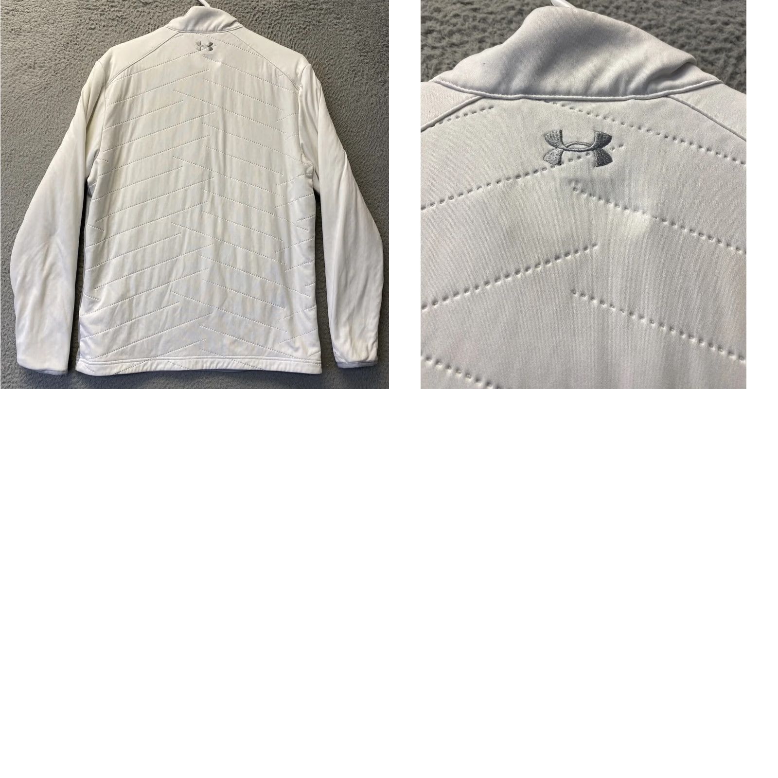 Under Armour Under Armour Sweater Men White M ColdGear Storm Quilted Lined 1/4 Pullover 108-4 Size US M / EU 48-50 / 2 - 8 Thumbnail